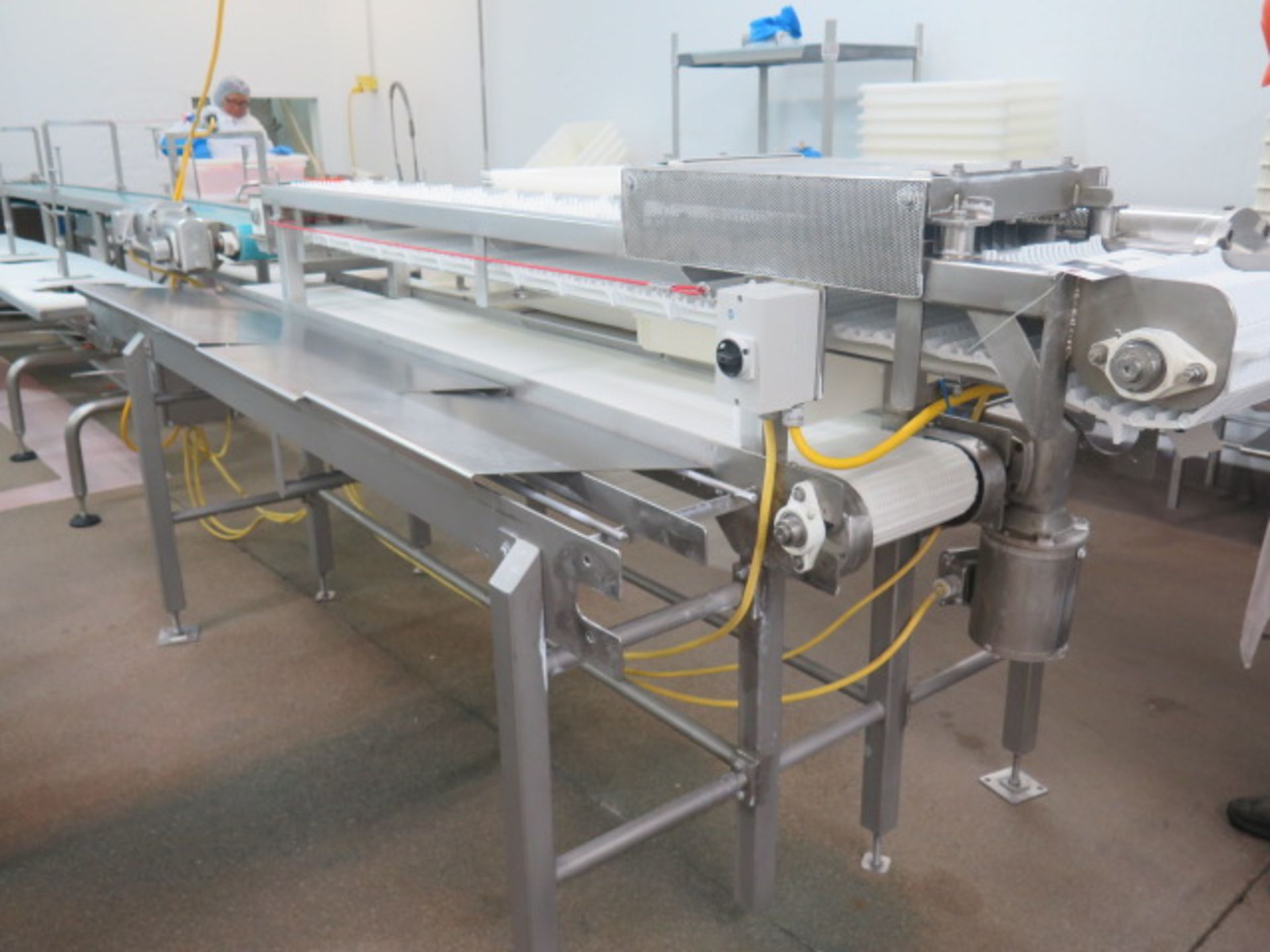 Mango Line : (4) 6-Station Manual Pealing Work Stations w/ Finished Goods Conveyor, “M- Unit” Dicing - Image 6 of 9