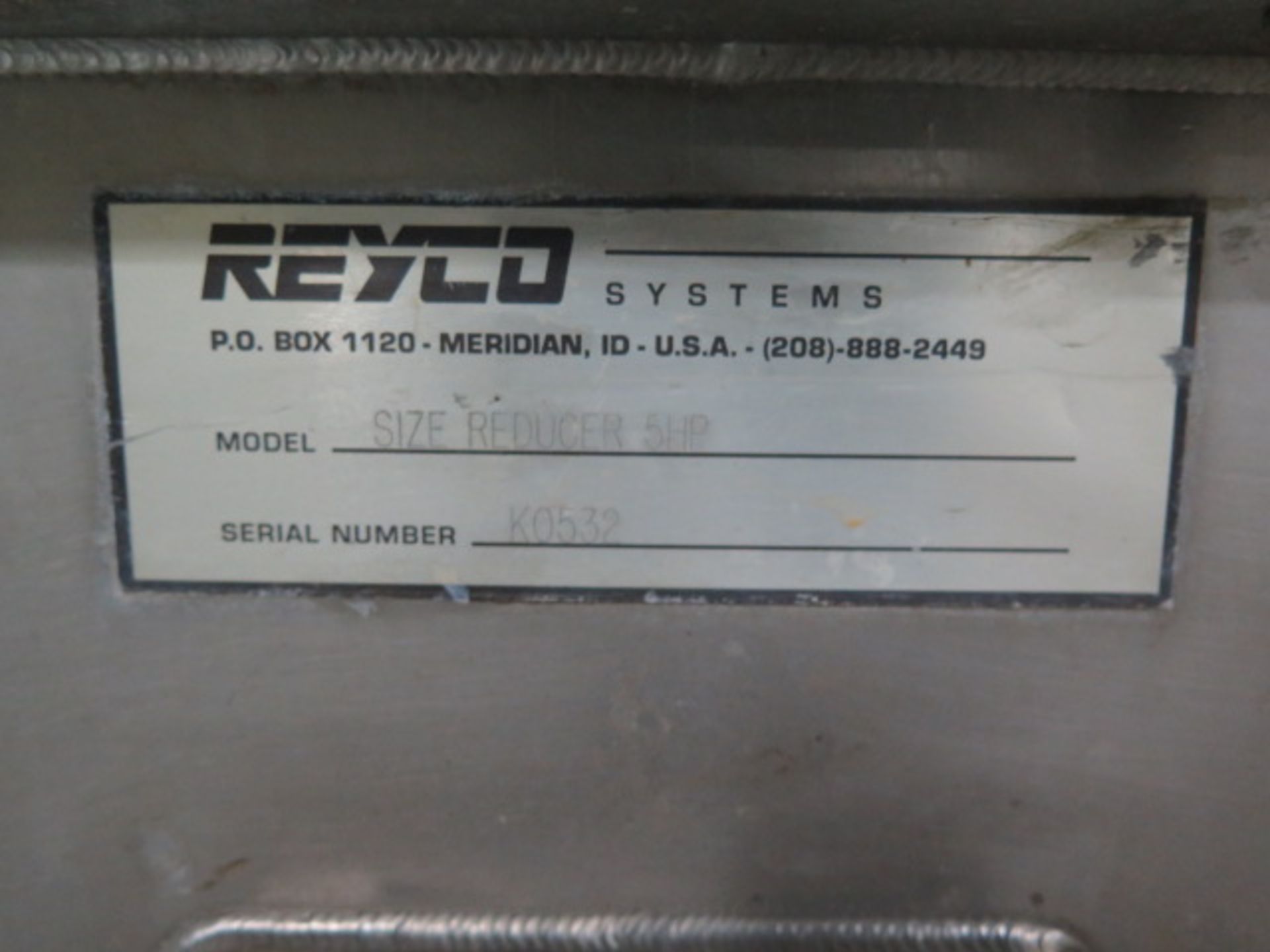 Reyco mdl. SIZE REDUCER 5HP Conveyong System (Waste Disposal) - Image 5 of 5