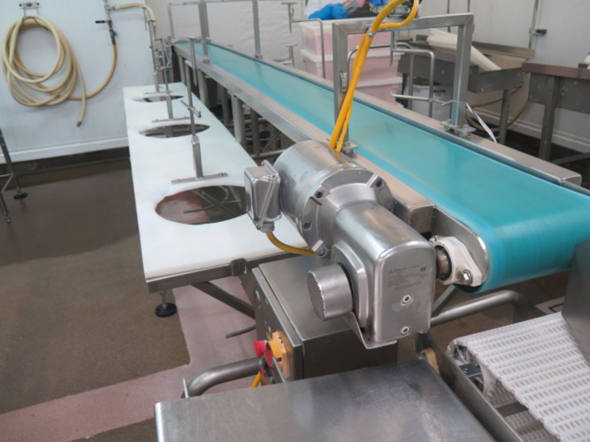 Mango Line : (4) 6-Station Manual Pealing Work Stations w/ Finished Goods Conveyor, “M- Unit” Dicing - Image 7 of 9
