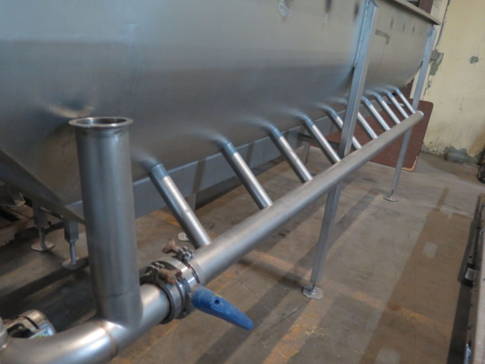 NSEP 36” x 150” Wash Tank w/ Jetted Pass Through, 29” Discharge Conveyor, Receiver Tank and Pump - Image 3 of 5