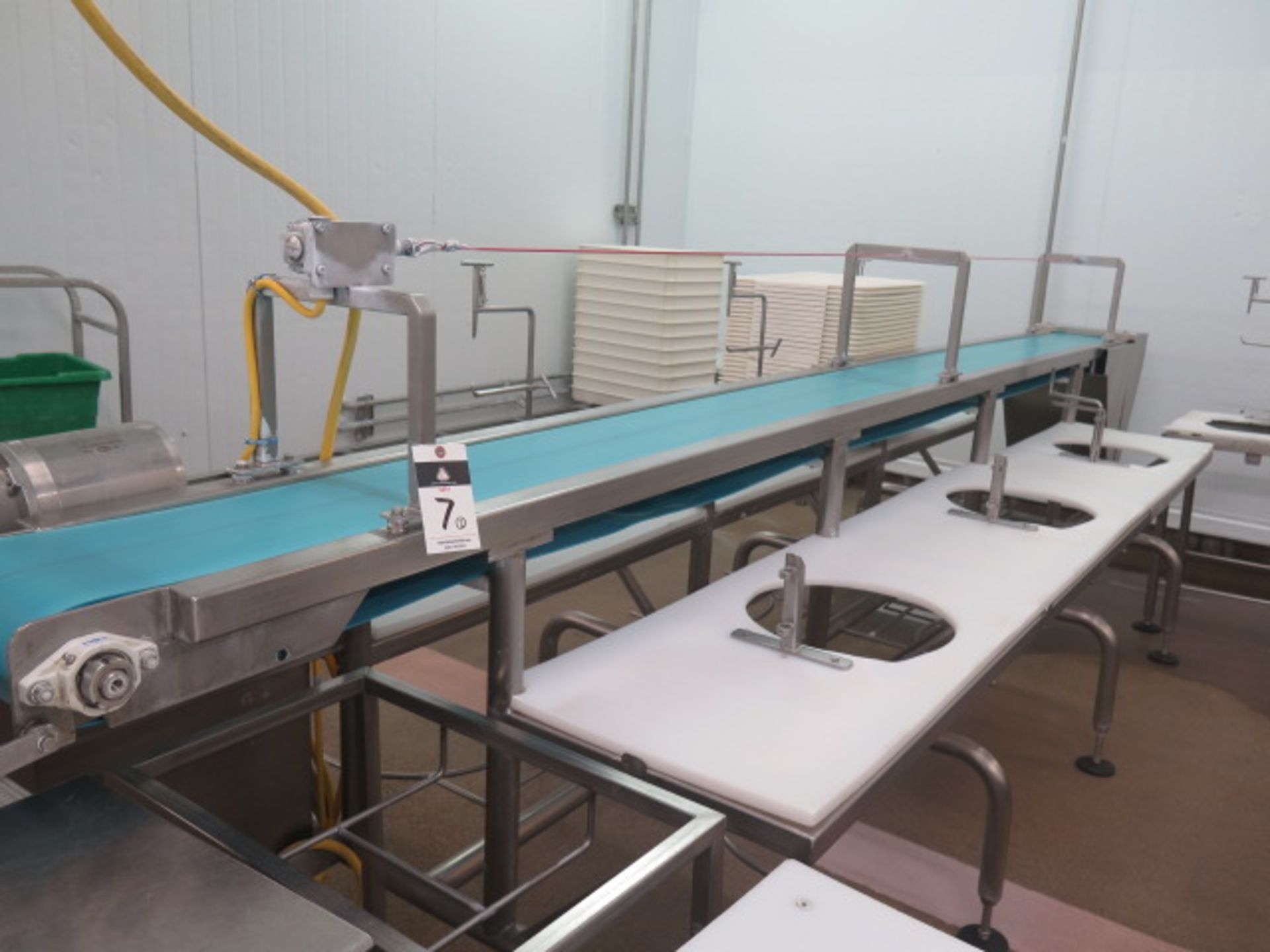 Mango Line : (4) 6-Station Manual Pealing Work Stations w/ Finished Goods Conveyor, “M- Unit” Dicing - Image 4 of 9