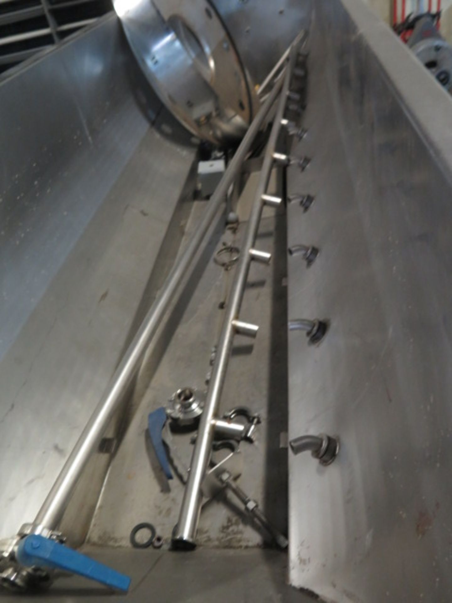 NSEP 36” x 150” Wash Tank w/ Jetted Pass Through, 29” Discharge Conveyor, Receiver Tank and Pump - Image 4 of 5