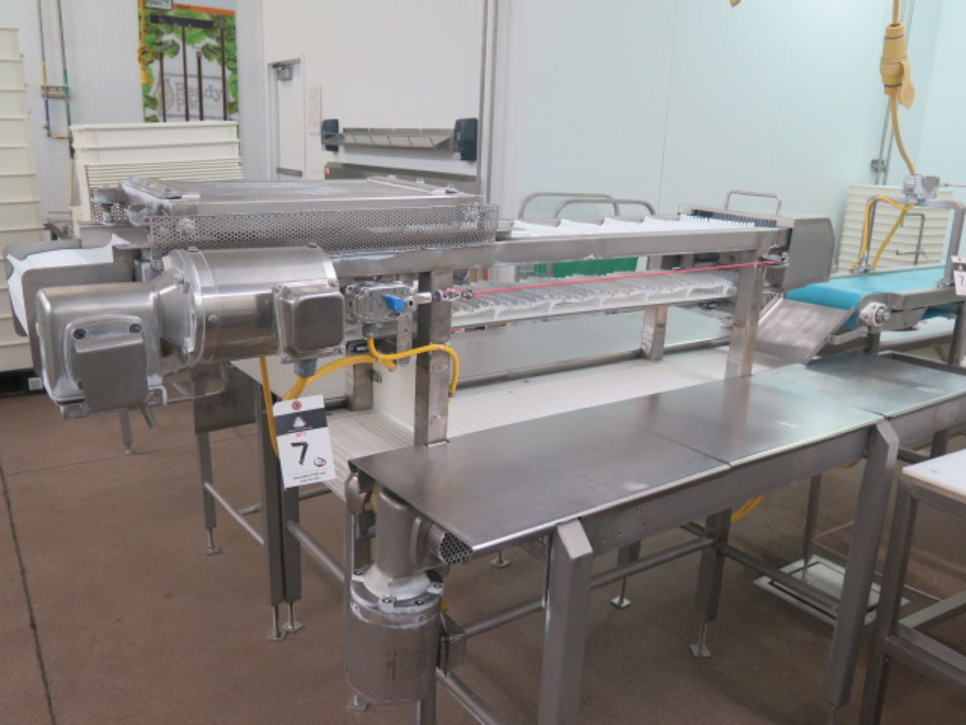 Mango Line : (4) 6-Station Manual Pealing Work Stations w/ Finished Goods Conveyor, “M- Unit” Dicing - Image 2 of 9