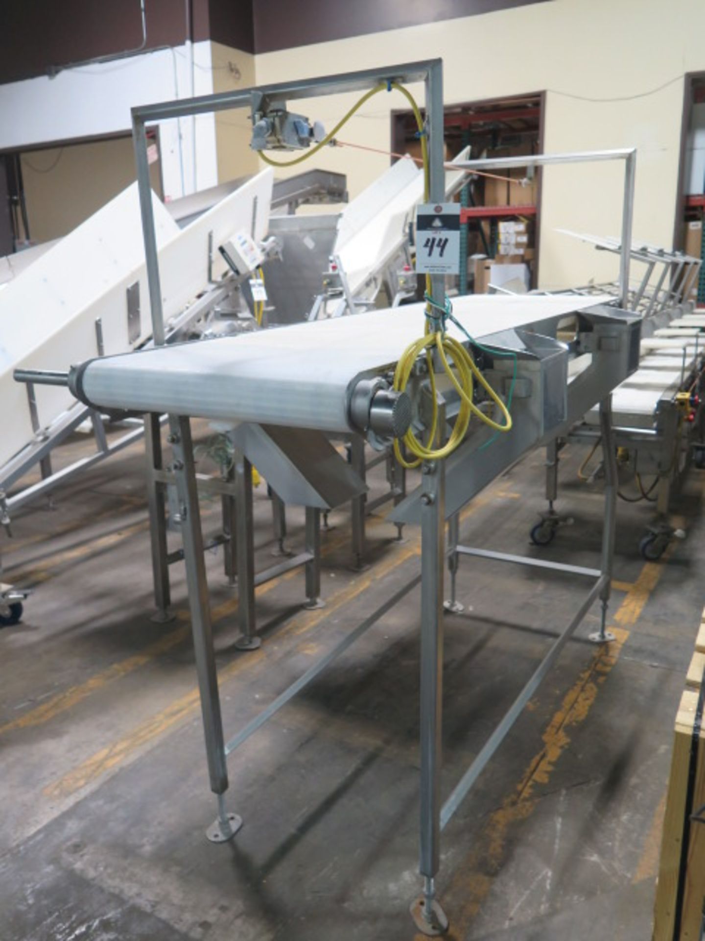 24” Belt x 84” Inspection Conveyor w/ (4) Drop Chutes