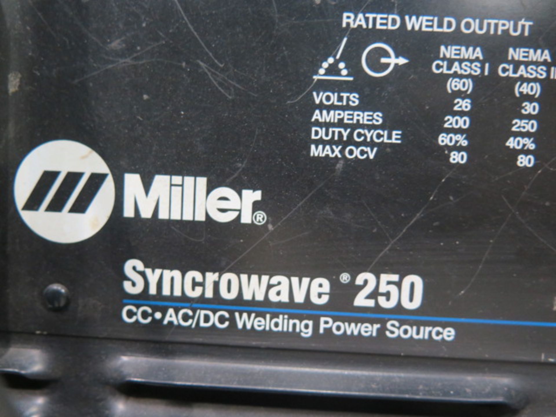 Miller Syncrowave 250 CC-AC/DC Arc Welding Power Source s/n KJ285628 w/ Cooler Cart (NO TANK) - Image 6 of 6