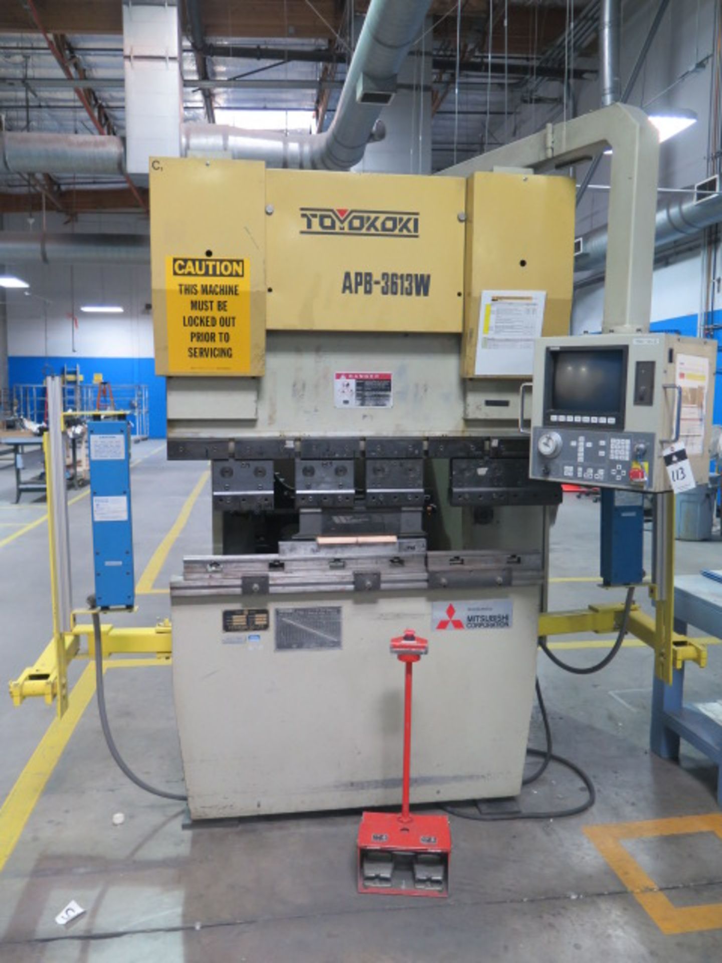 Toyokoki APB-3613W 50” CNC Press Brake s/n 7001767 w/ Toyokoki Controls and Back Gaging, 51” Bed