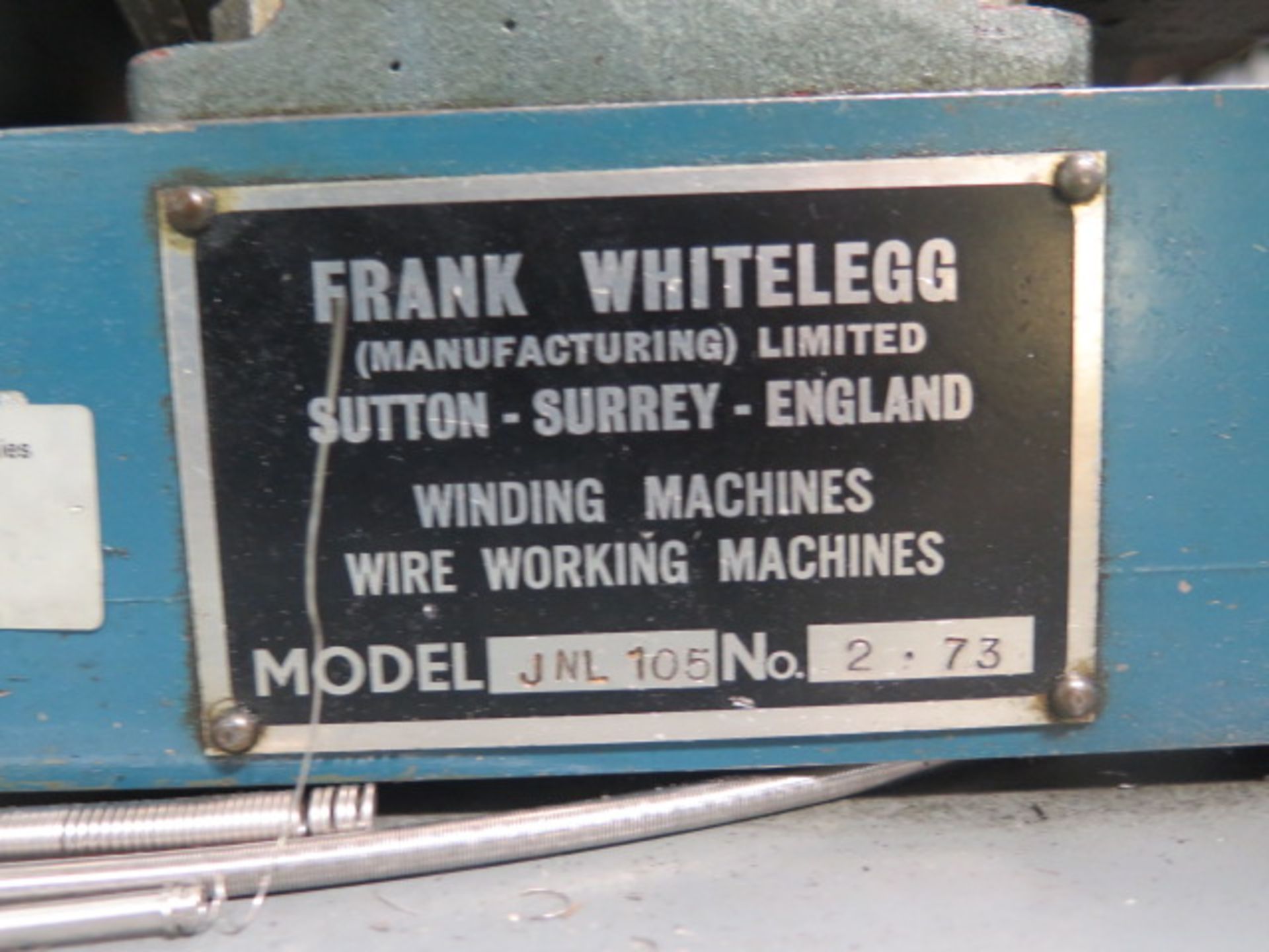 Frank Whitelegg mdl. JNL105 Wire Working / Winding Machine s/n 2-73 - Image 5 of 5