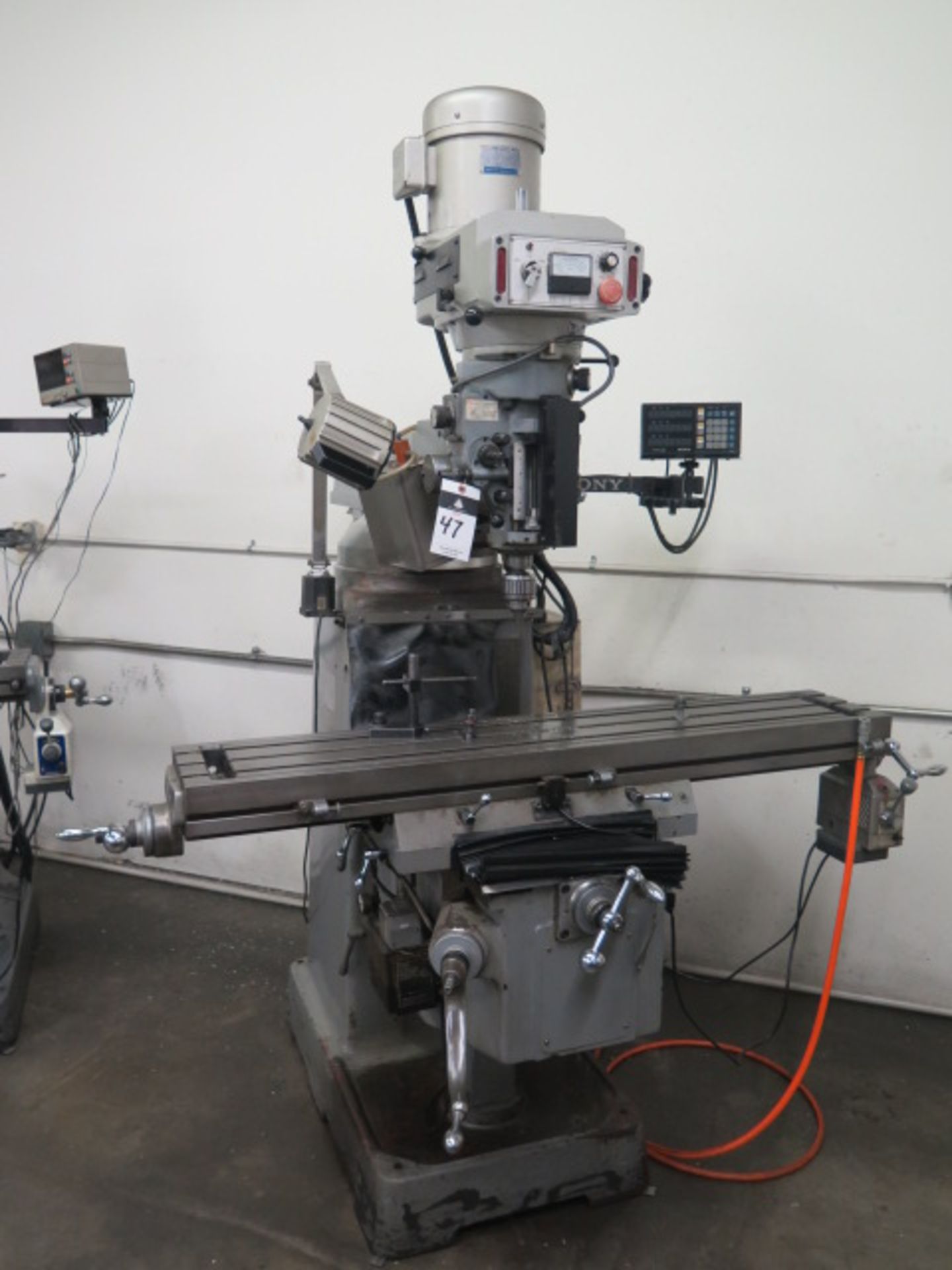 Atrump K3EVS 1054 SUPREME Vertical Mill s/n K3LEVS-114 w/ Sony 3-Axis Programmable DRO, 3Hp Motor,