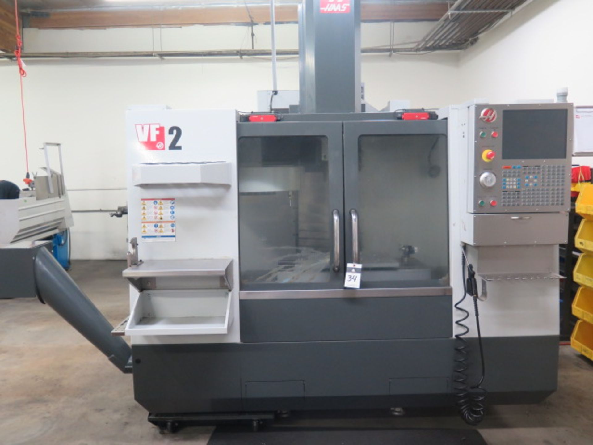 2013 Haas VF-2 CNC Vertical Machining Center s/n 1107672 w/ Haas Controls, Ver M18.16B Software,