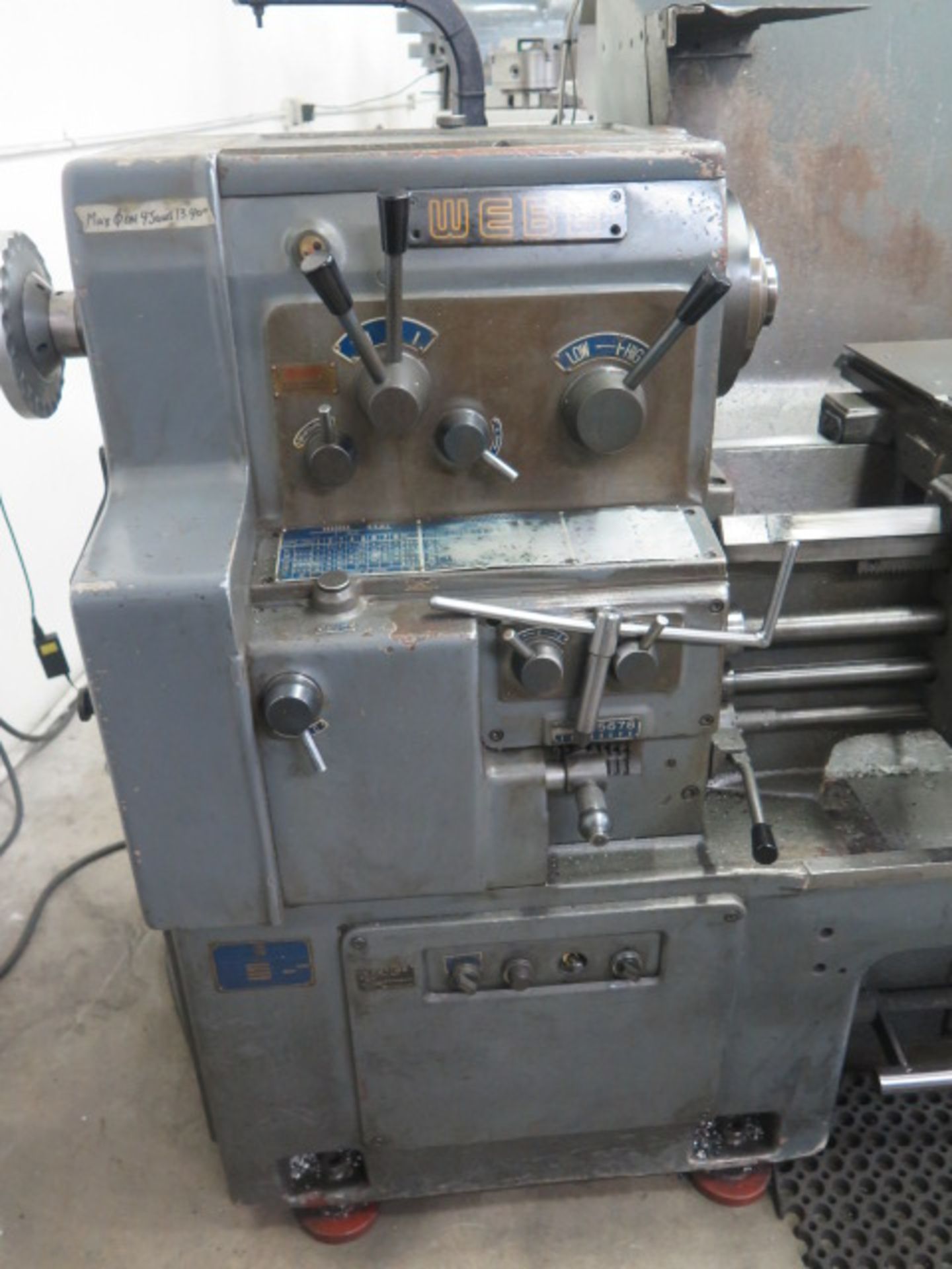 Webb mdl. WL-435 17" x 34" Geared Head Lathe s/n 9-8003-38 w/ Acu-Rite Programmable DRO, 32-1800 - Image 4 of 10