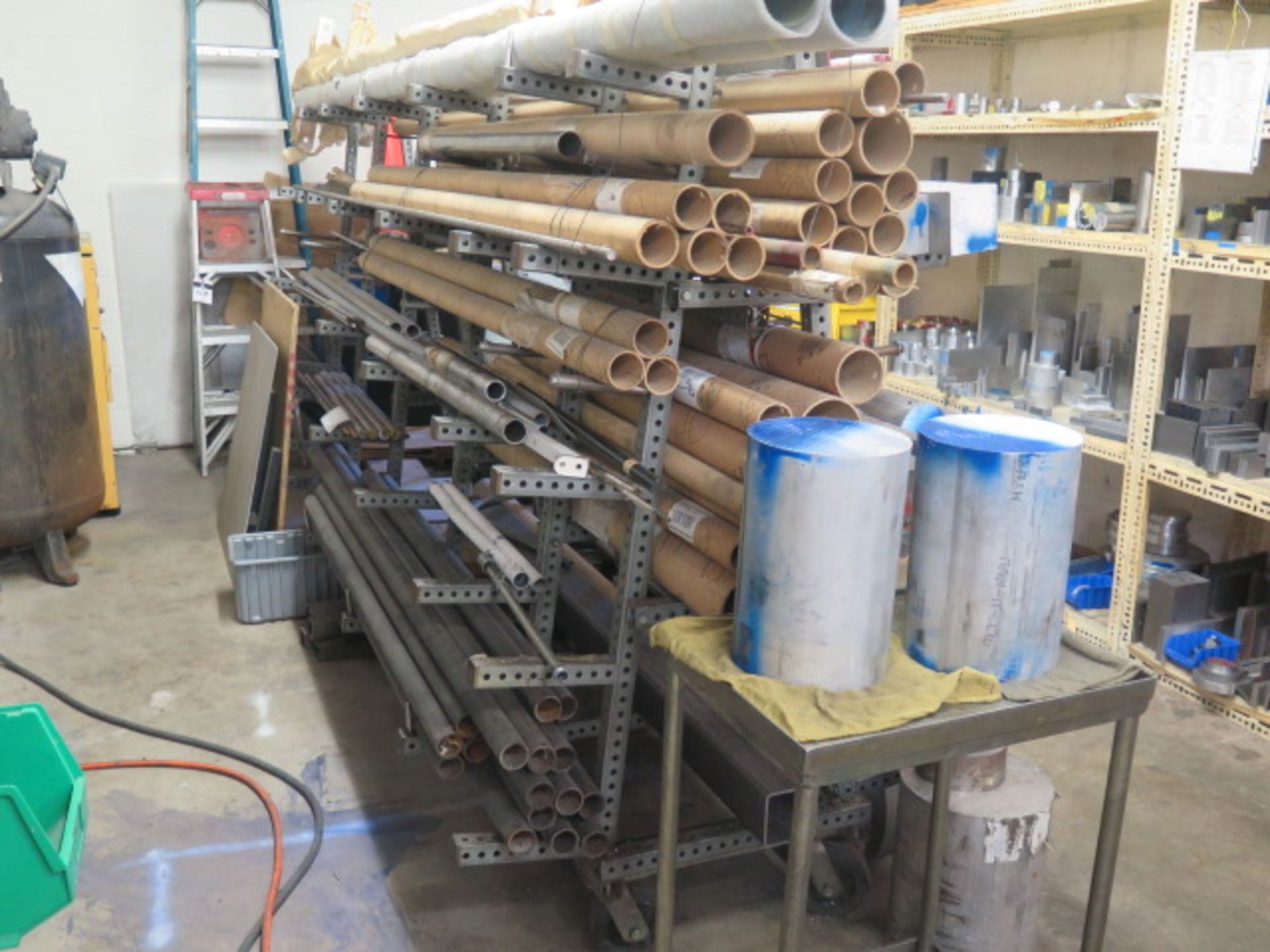 Misc Raw Materials w/ Material Rack and Shelves (MUST TAKE ALL) - Image 3 of 11