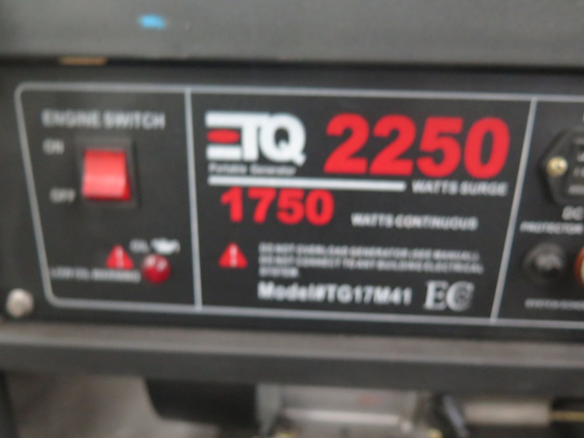 ETQ TG17M41 2250 Watt Gas Powered Generator - Image 3 of 4