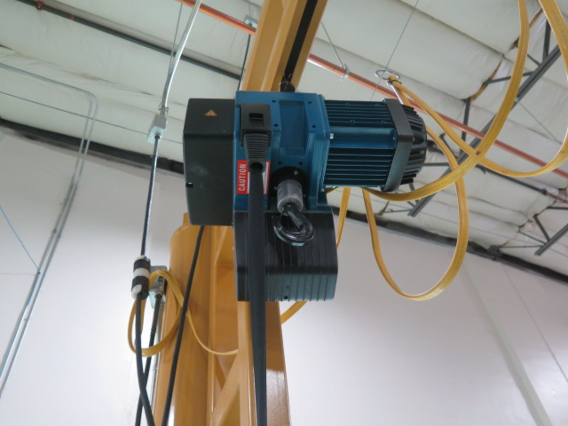 Spanco 1000 Lb Cap Floor Mounted Jib Hoist w/ Demag Electric Hoist - Image 4 of 6