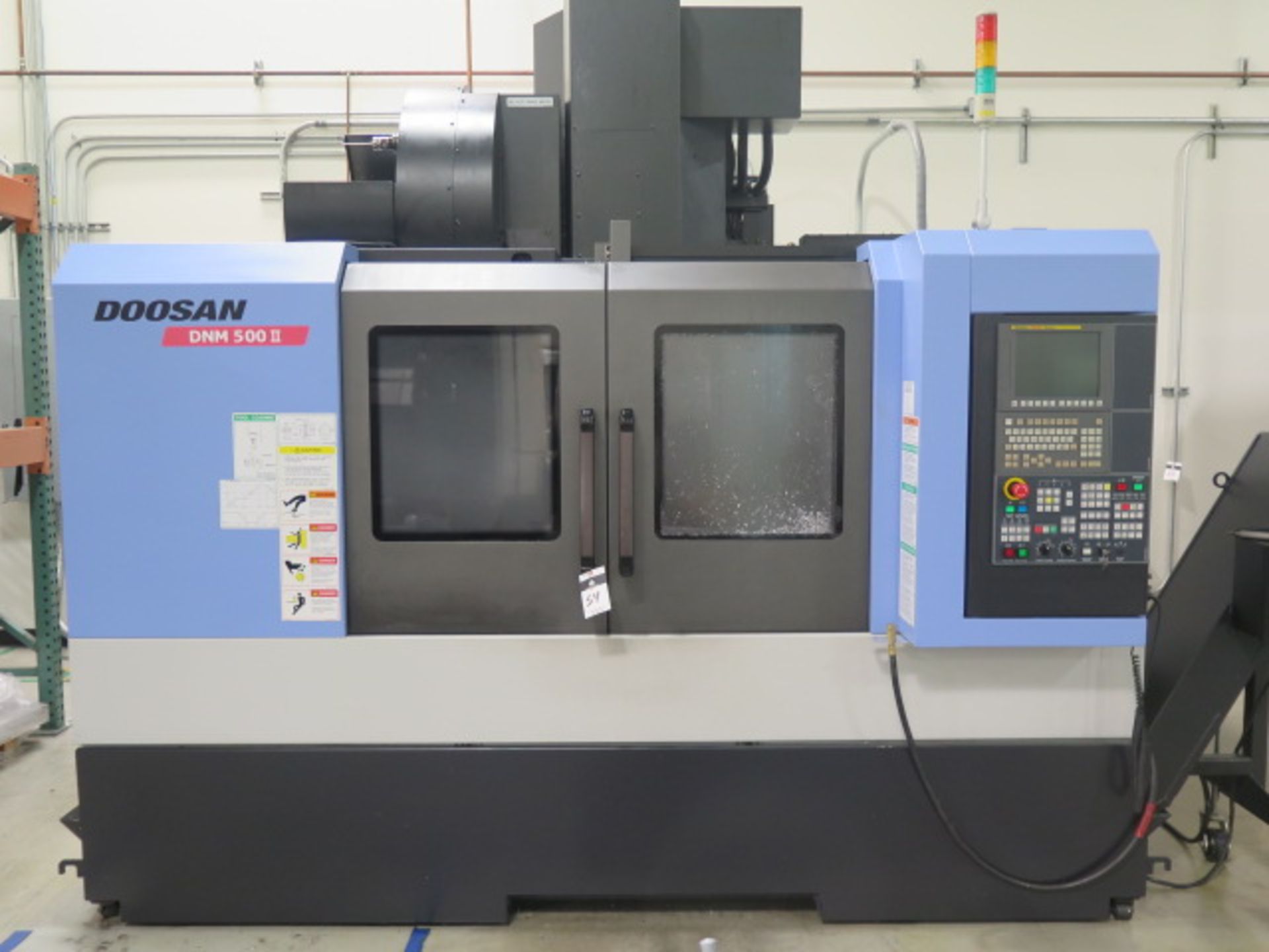 2013 Doosan DNM-500 II 4-Axis CNC Vertical Machining Center s/n MV0010-002320 w/ Fanuc Series 0i-