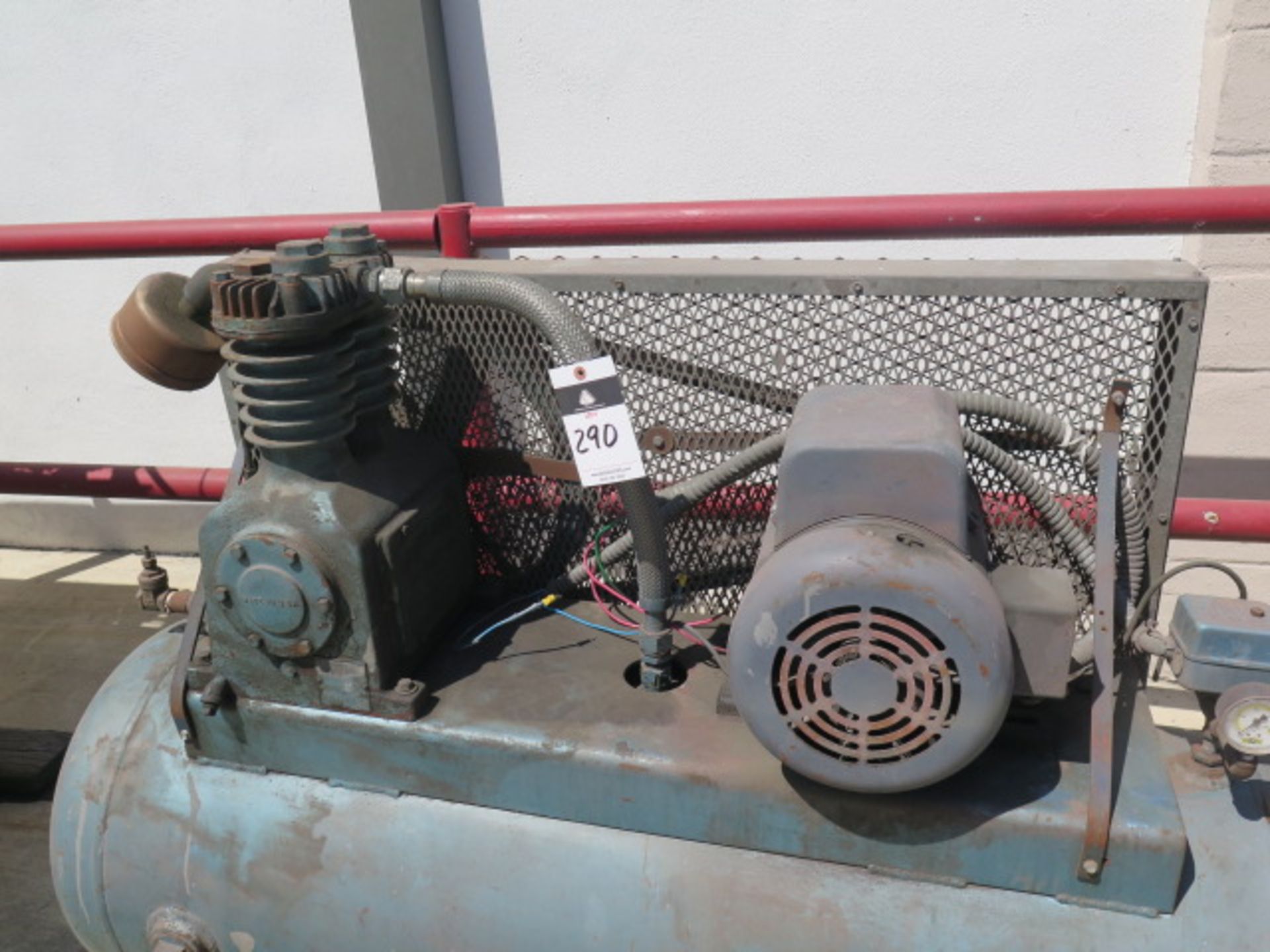 5Hp Horizontal Air Compressor w/ 80 Gallon Tank - Image 2 of 3