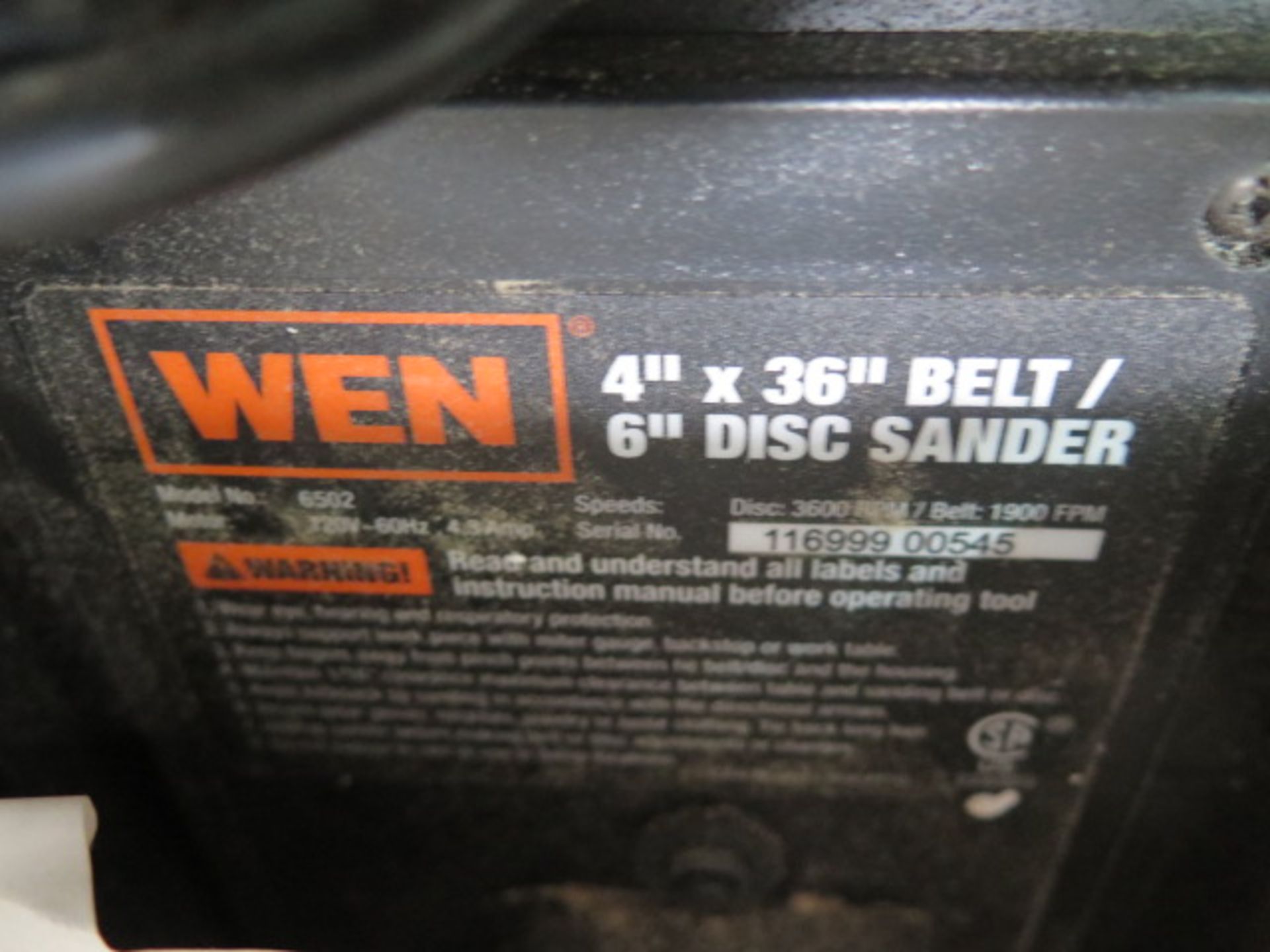 Wen 4" Belt Sander - Image 3 of 3