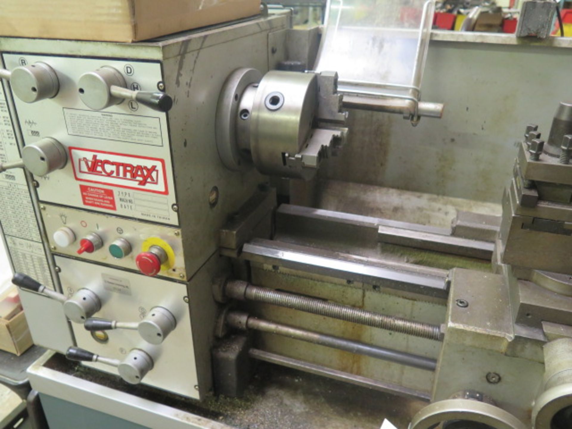 2001 Vectrax Type 82837915 14” x 40” Geared Head Gap Bed Lathe s/n 658083 w/ 70-1500 RPM, Inch/mm - Image 3 of 8