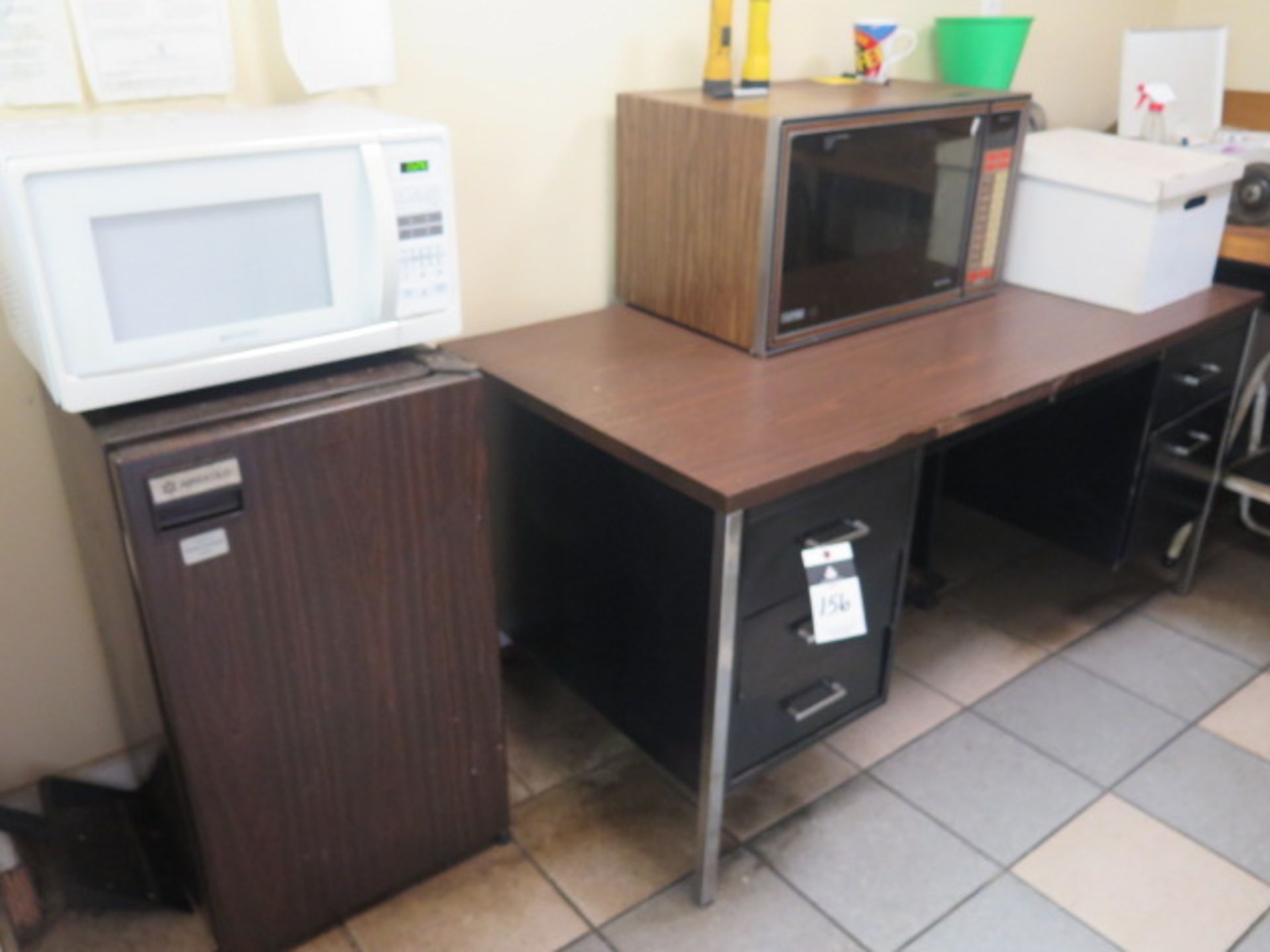 Refrigerator, Microwaves and Office Furniture