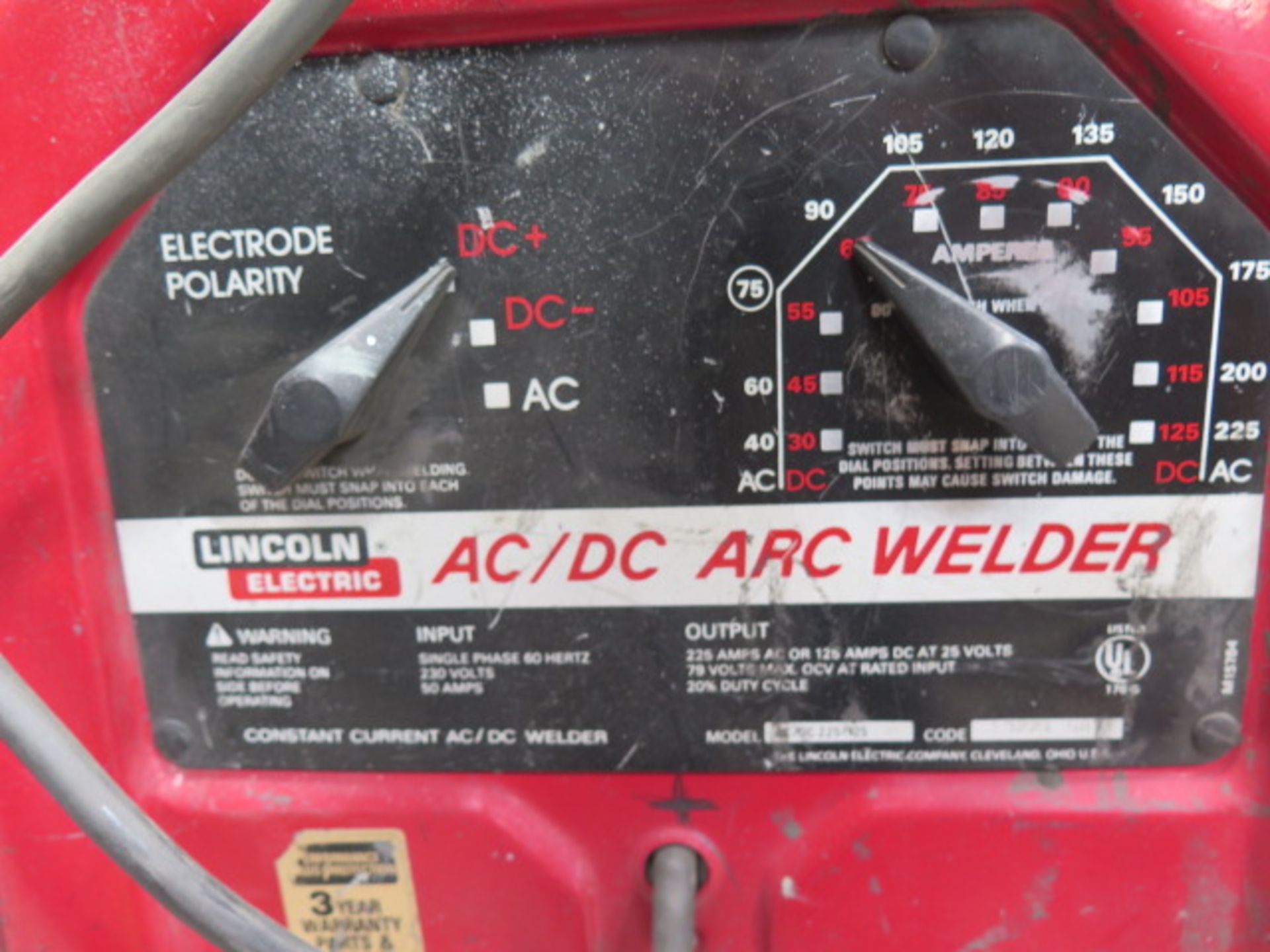 Lincoln 225 Amp AC/DC Arc Welding Power Source - Image 4 of 4