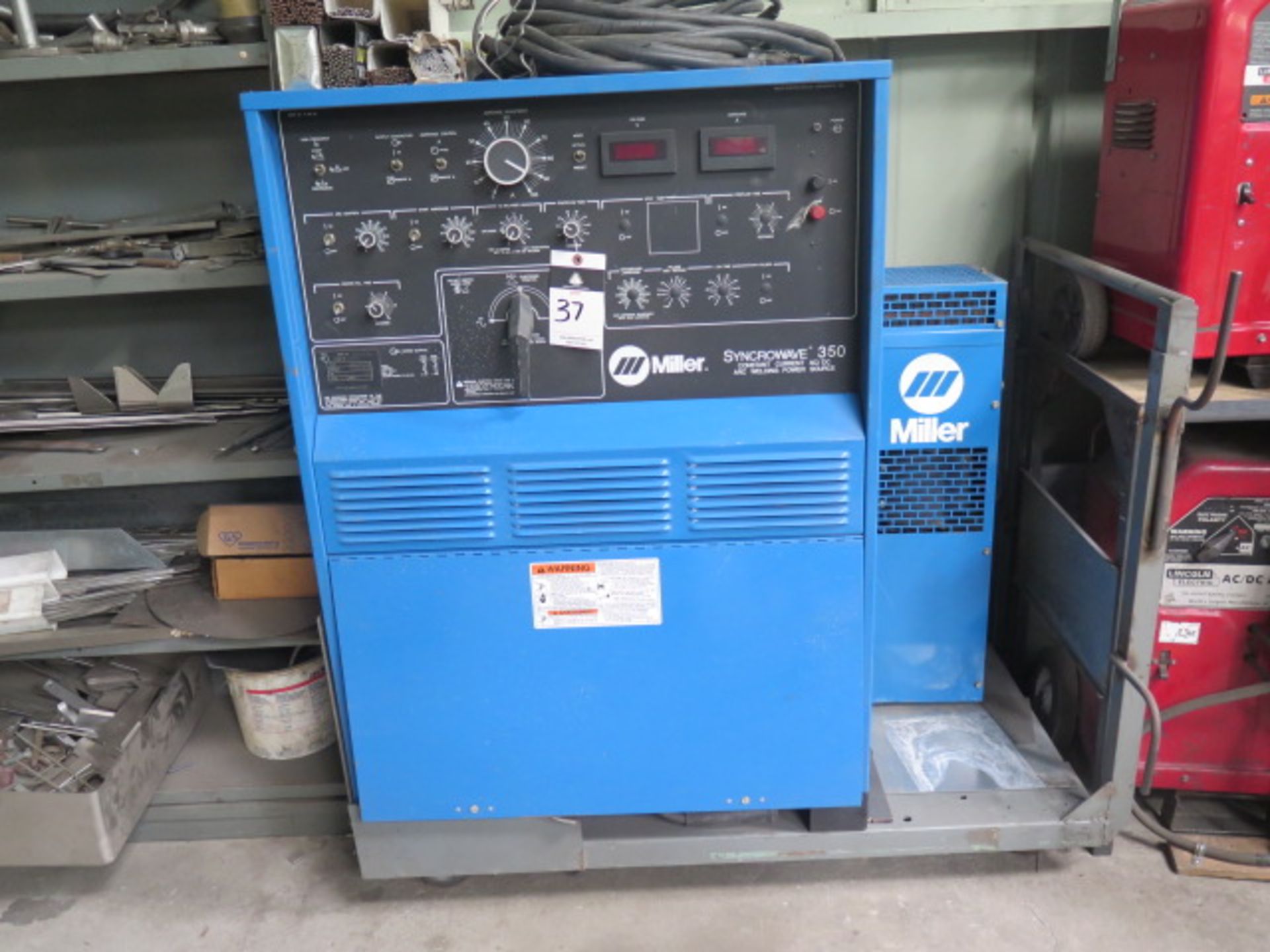 Miller Syncrowave 350 CC-AC/DC Arc Welding Power Source s/n KB067130 w/ Miller Coolmate 1A Cooling