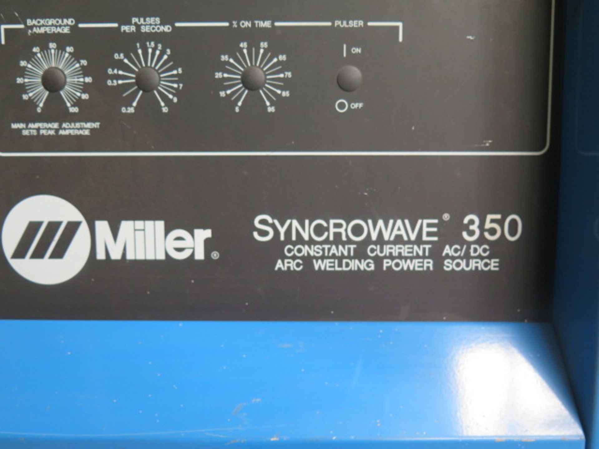 Miller Syncrowave 350 CC-AC/DC Arc Welding Power Source s/n KB067130 w/ Miller Coolmate 1A Cooling - Image 7 of 7