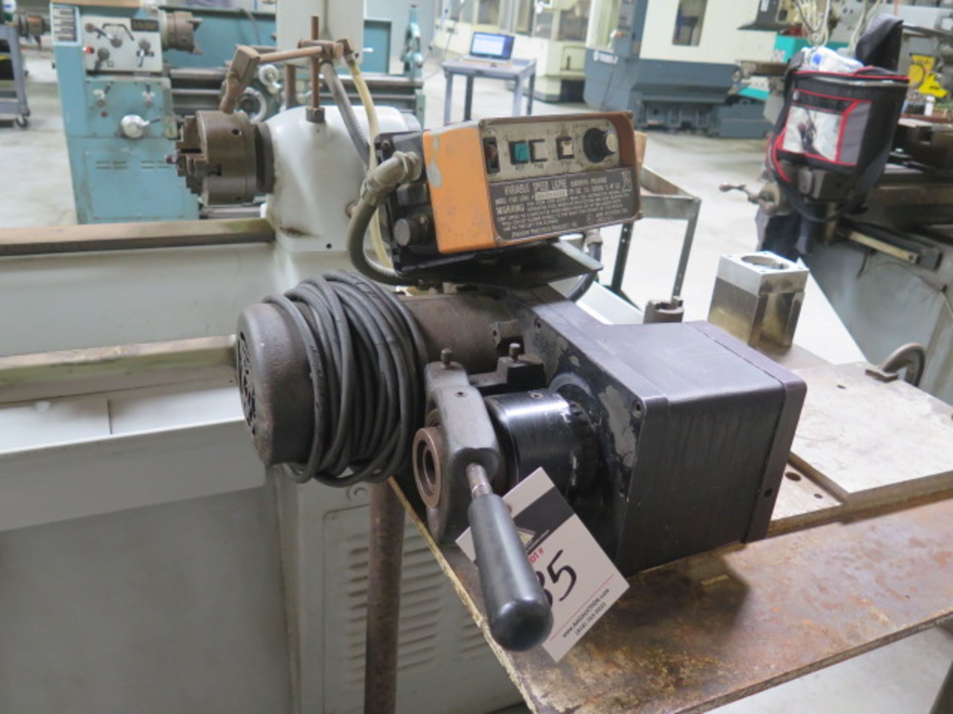 Johnson Precision mdl. 500 Speed Lathe s/n 0888-2001 w/ Variable Spindle Speed Controller, 5C Collet - Image 3 of 5