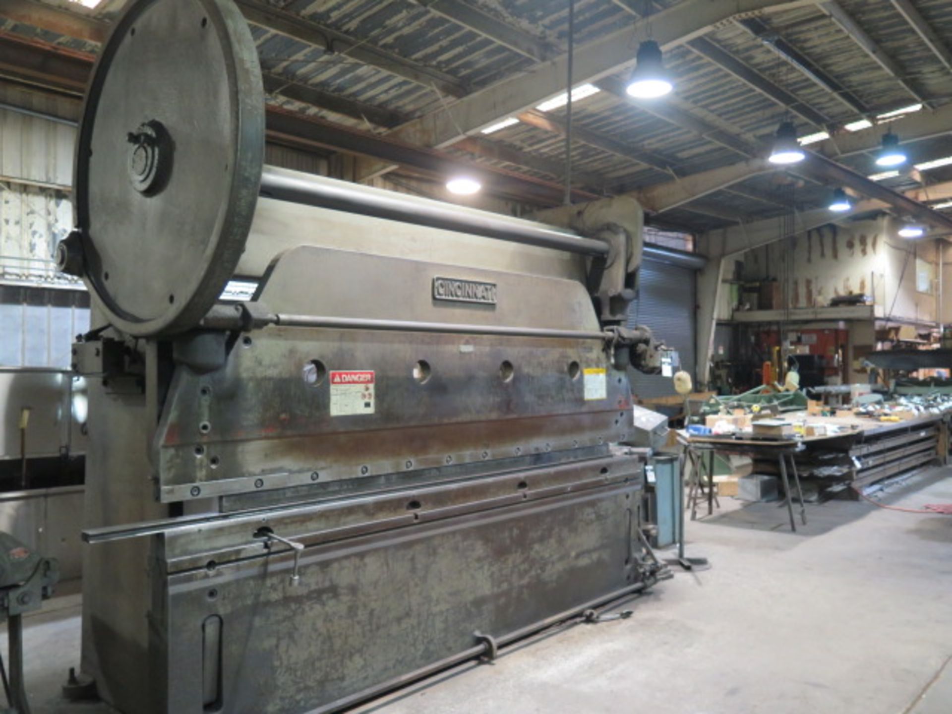 Cincinnati 90 Ton x 12’ (Rater @ 10’) Mechanical Press Brake s/n 23741 w/ 12’ Bed Length, 8 ½” - Image 2 of 12