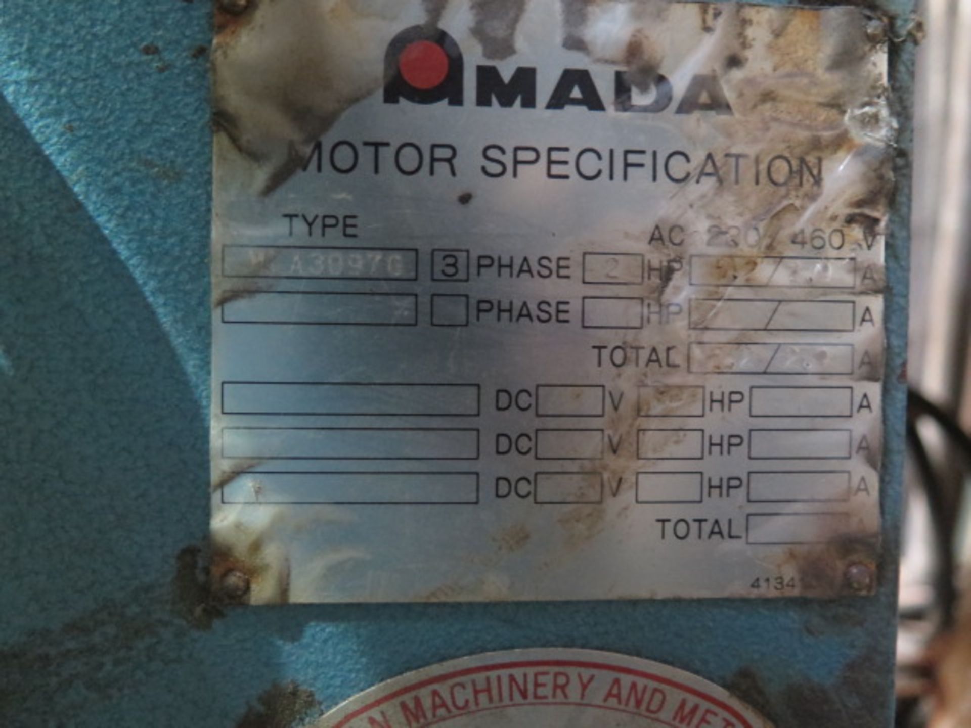 Amada RG-25 25 Ton x 48” CNC Press Brake s/n 255329 w/ Amada “Autogauge” CNC Controls, 47.3” Bed - Image 9 of 9