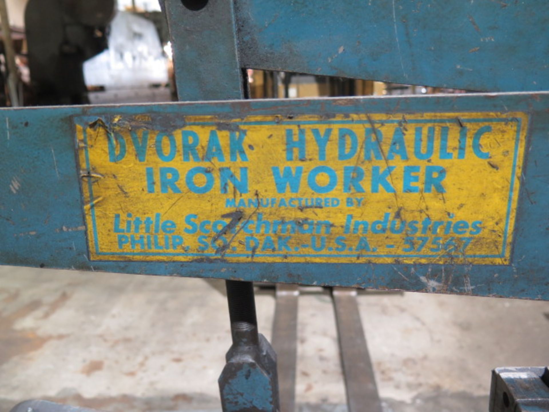 Scotchman mdl 314 “Dvorak” Hydraulic Iron Worker s/n 4205 w/ Punch, 3” x 3” Angle Shear, 14” Flat - Image 7 of 7