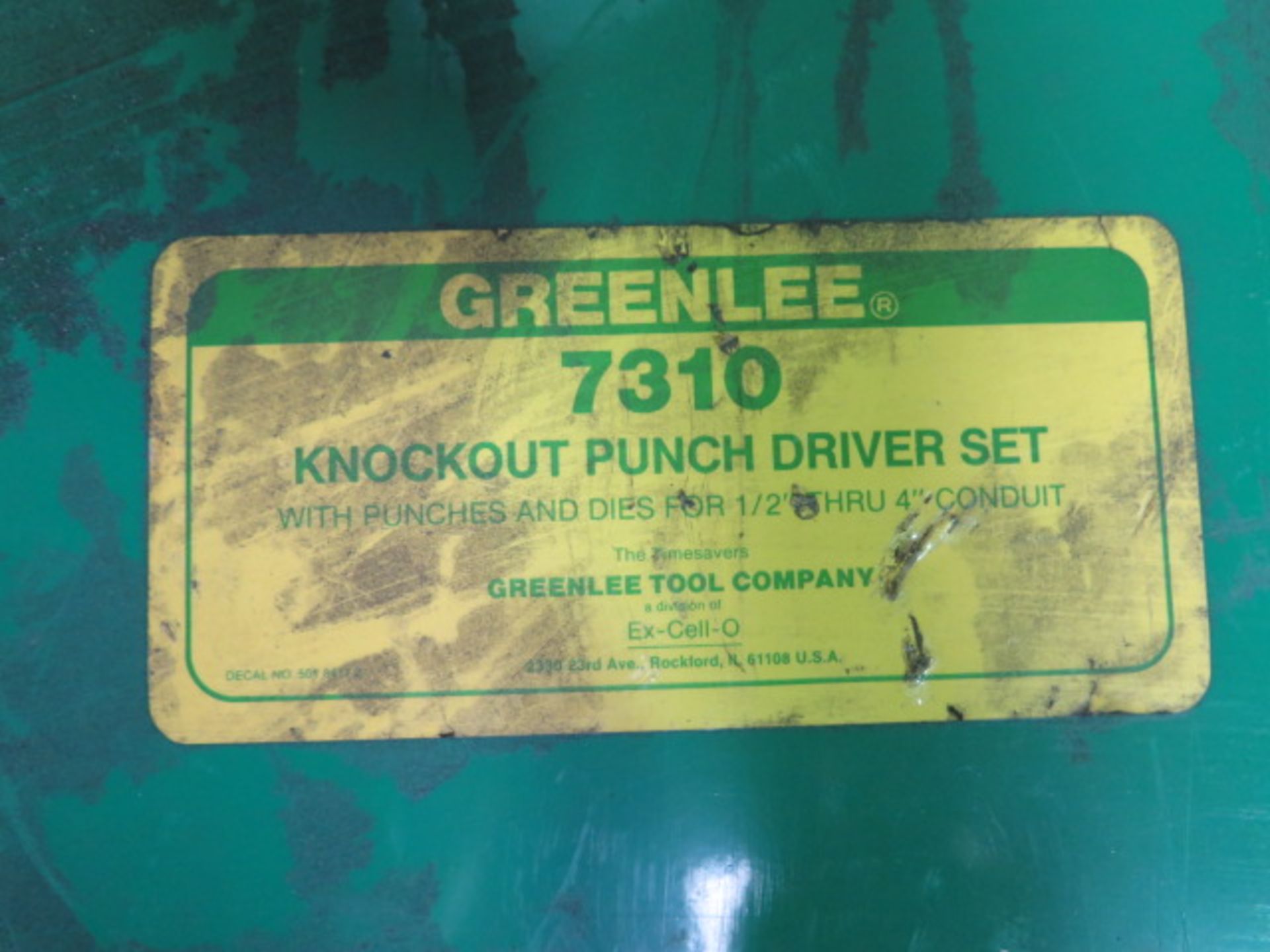 Greenlee 7310 Hydraulic Knockout Punch Driver Set - Image 4 of 4