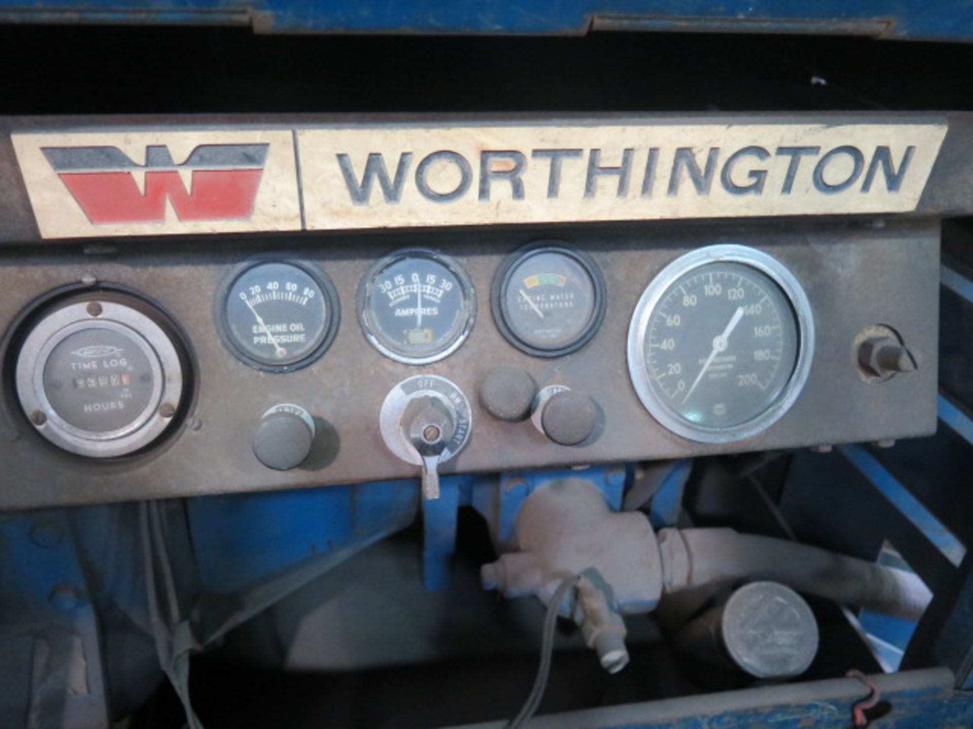 Worthington mdl. 1669 “Blue Brute Mono-Rotor 85” 85 CFM Towable Air Compressor w/ 4-Cylinder Motor - Image 7 of 9