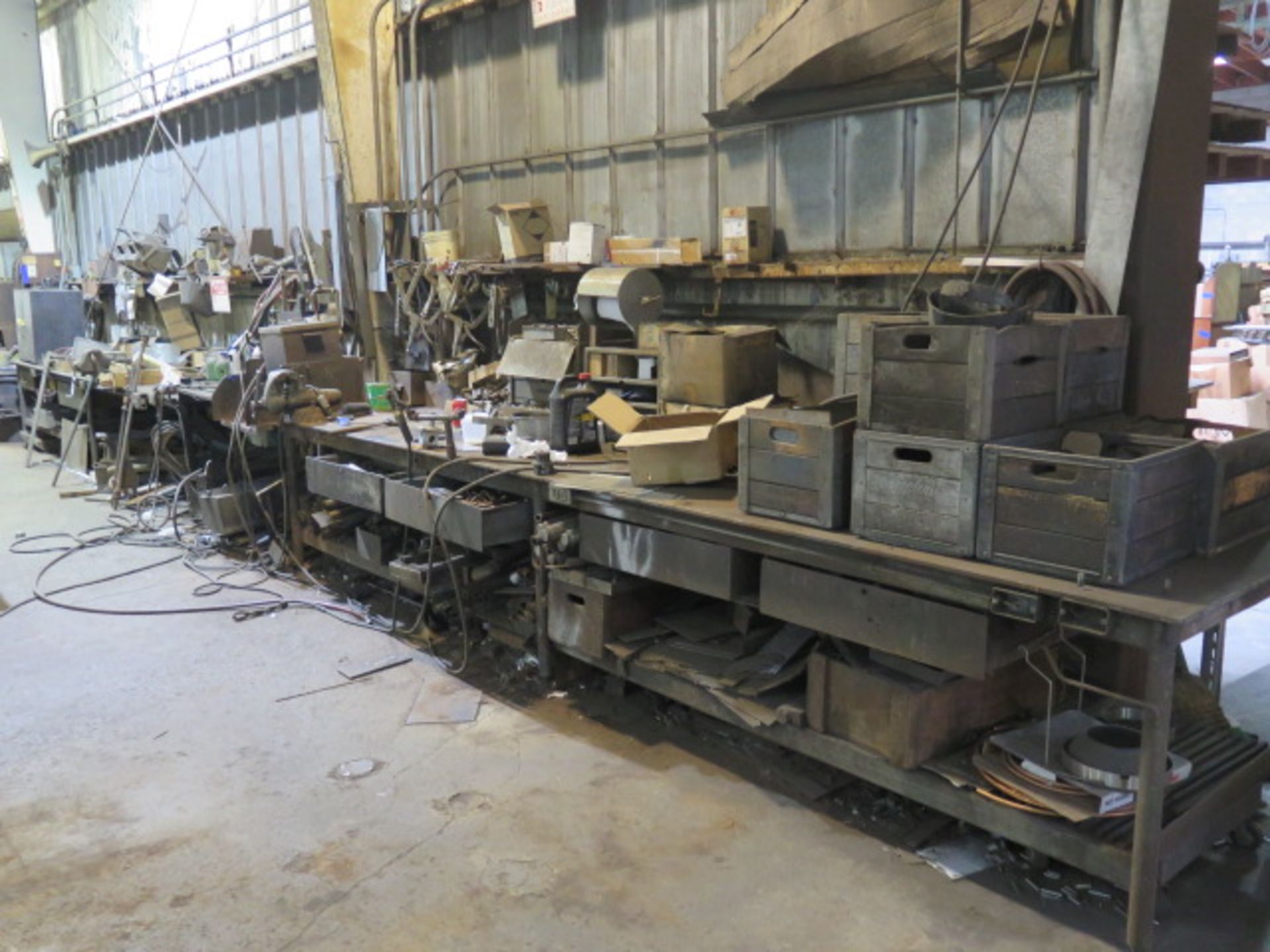 Bench Vises, Steel Work Benches and Misc