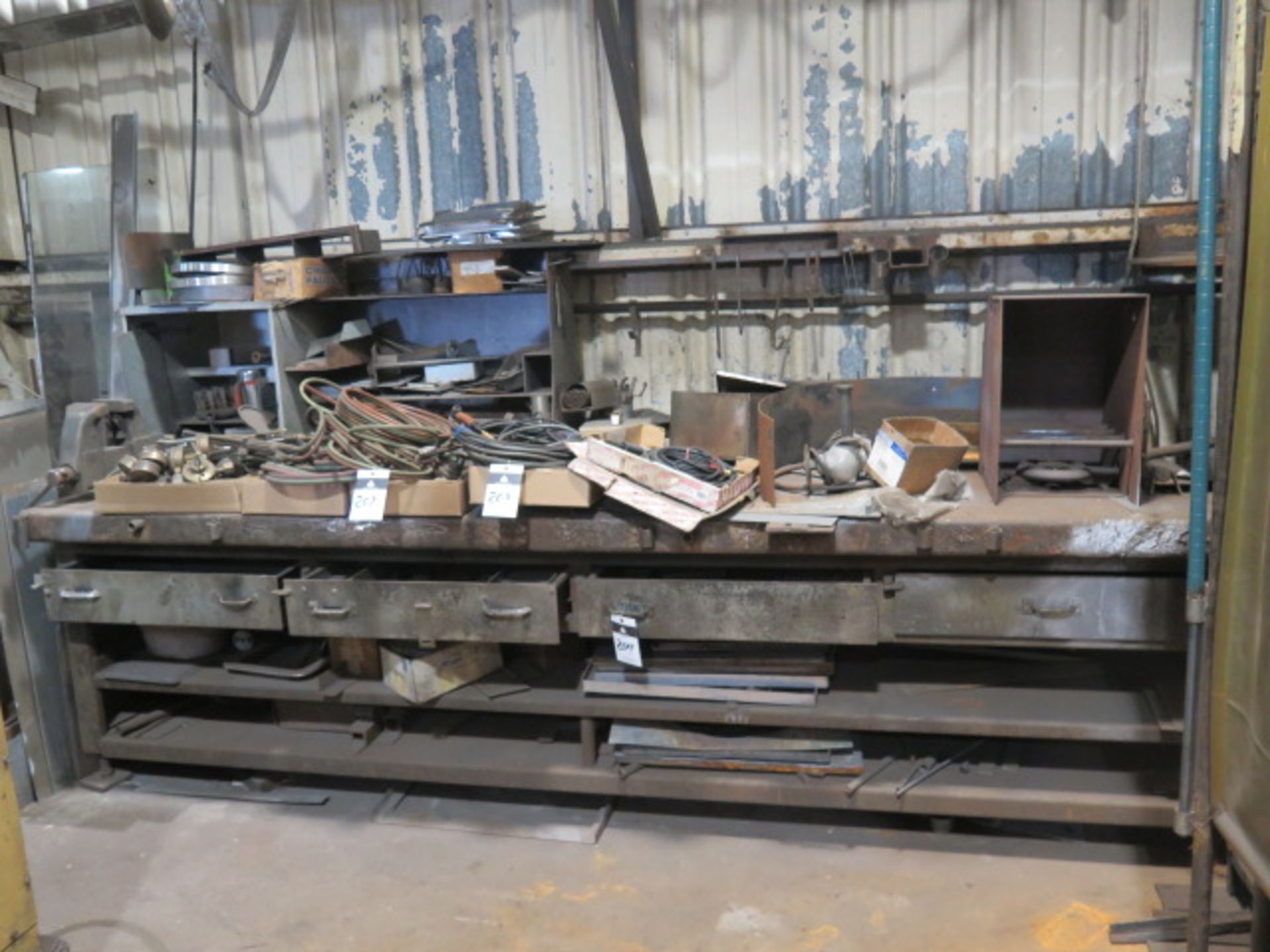 Steel Benches, Bar Stock and Misc (BACK CORNER)