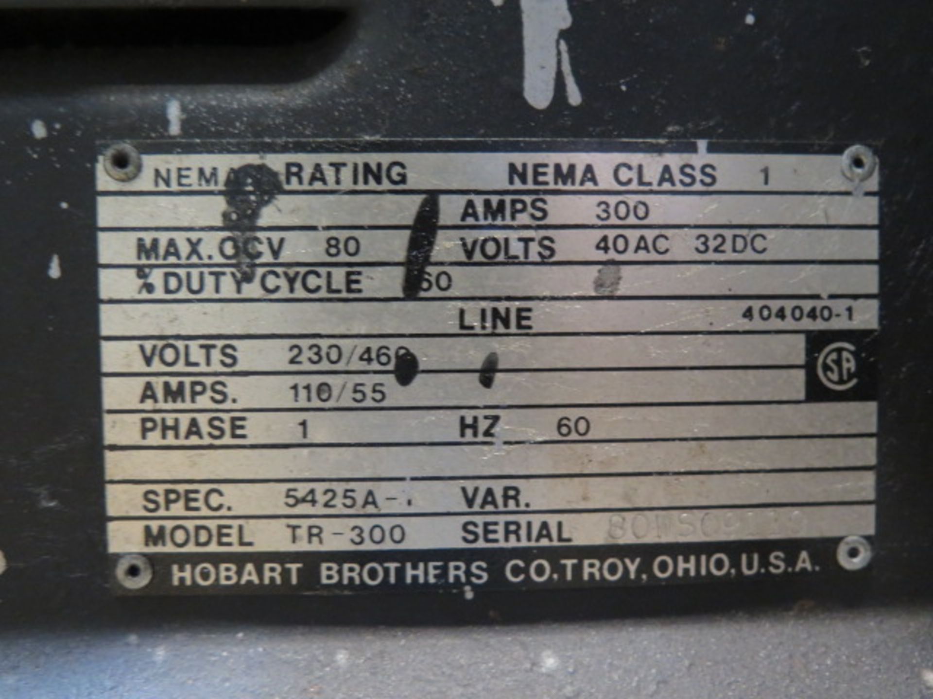 Hobart TR-300 Arc Welding Power Source - Image 3 of 3