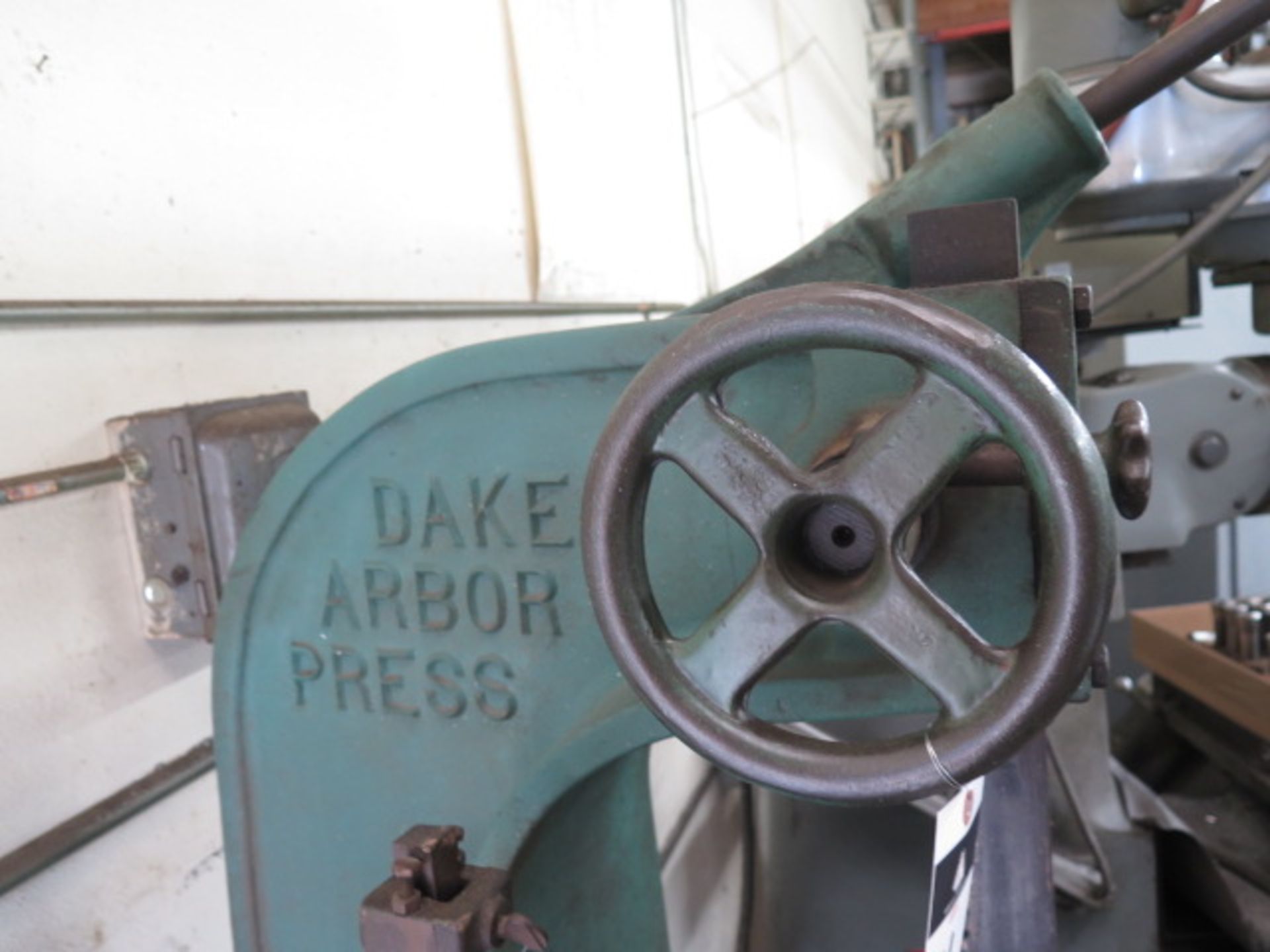 Dake 3A1 Arbor Press w/ Speed Wheel, Stand - Image 3 of 5