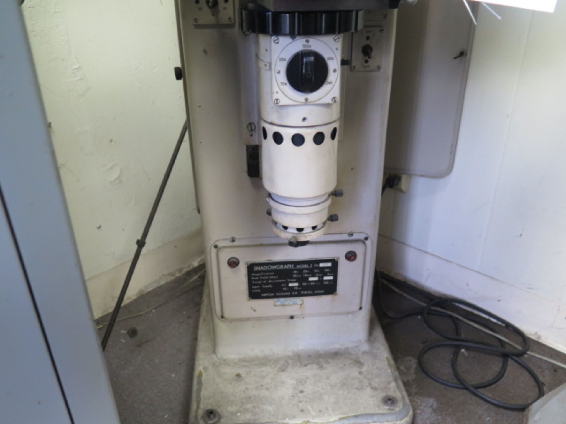 Nippon Kogaku 12” Floor Model Optical Comparator s/n 6515 w/ Micrometer Readout, 6” x 14 ½” Table - Image 4 of 7