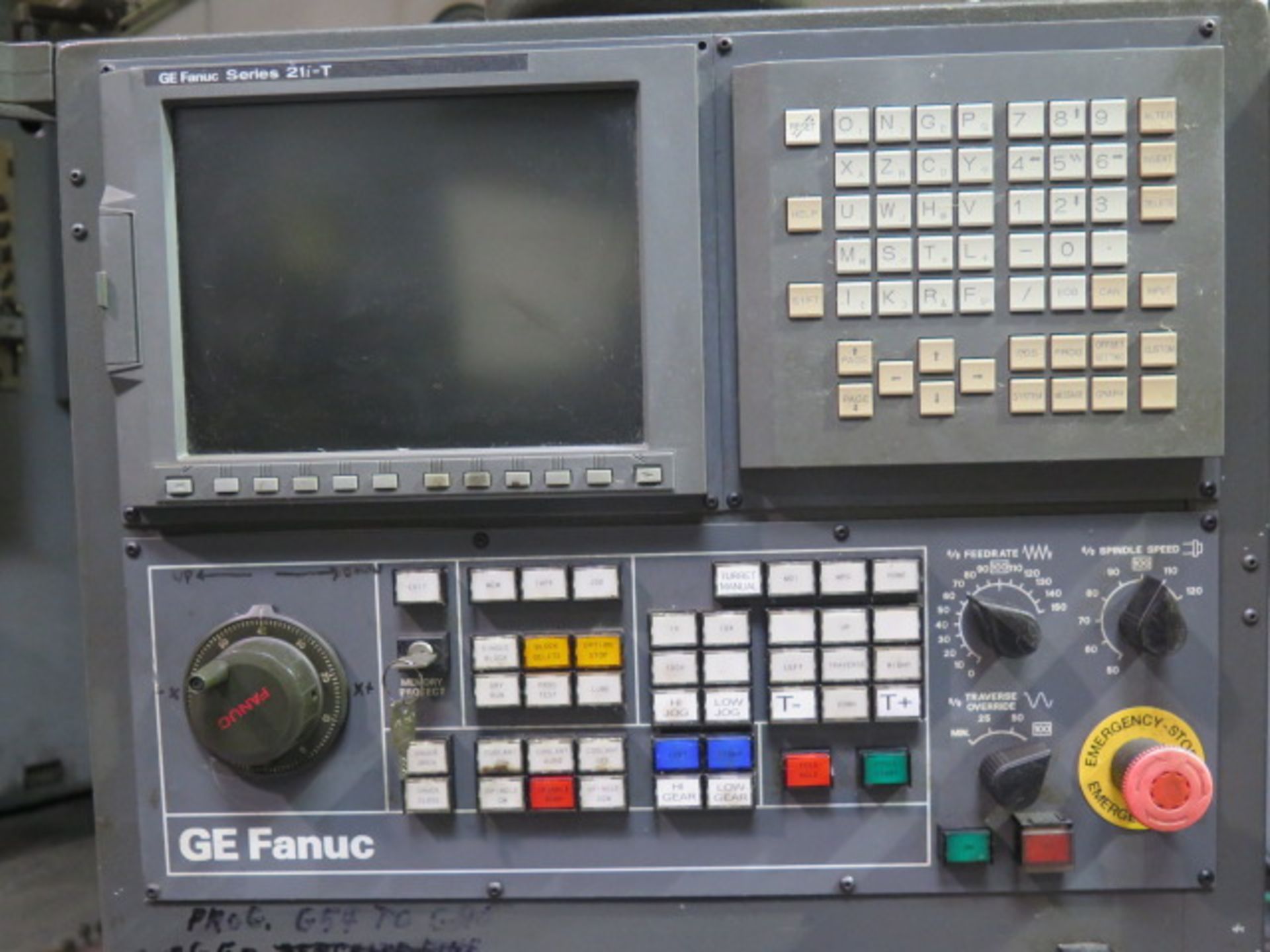 Giddings & Lewis 28-4x "NumeriLathe" Twin Turret CNC Lathe w/ Fanuc Series 21i-T Controls - Image 5 of 13