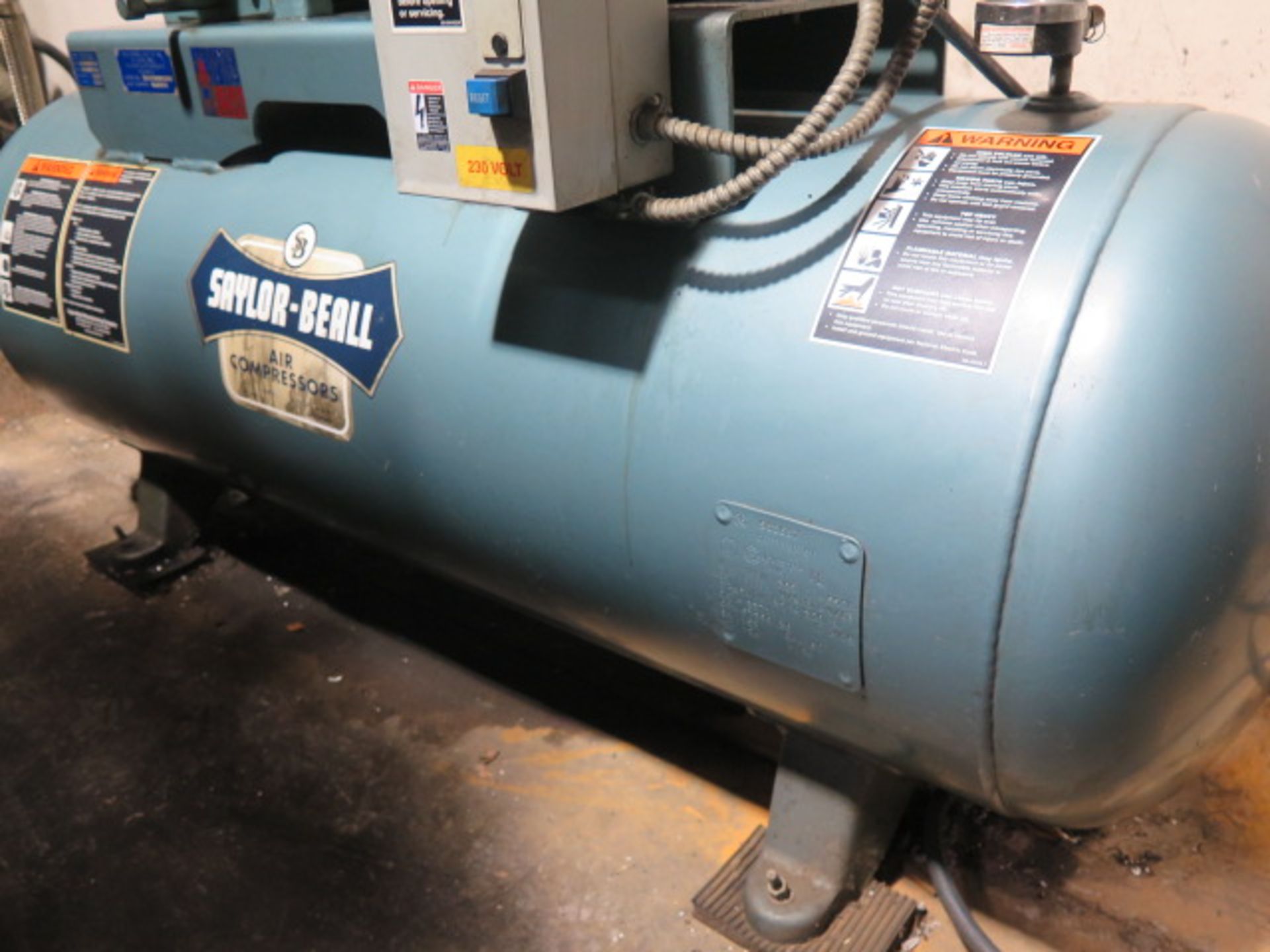 Saylor-Beall 5Hp Horizontal Air Compressor w/ 80 Gallon Tank - Image 6 of 6