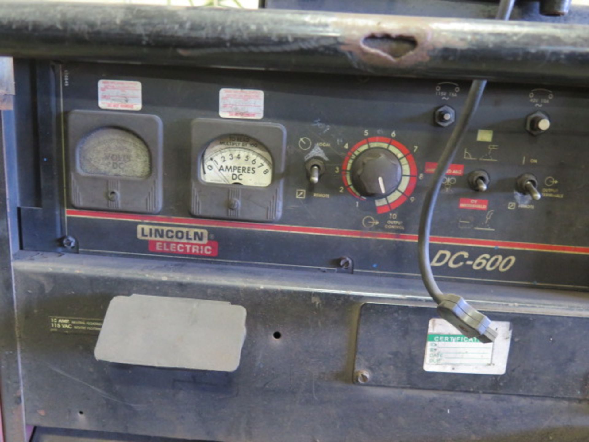 Lincoln DC-600 DC Arc Welding Power Source s/n U1000811153 w/ Lincoln Multi-Process Switch, - Image 4 of 4