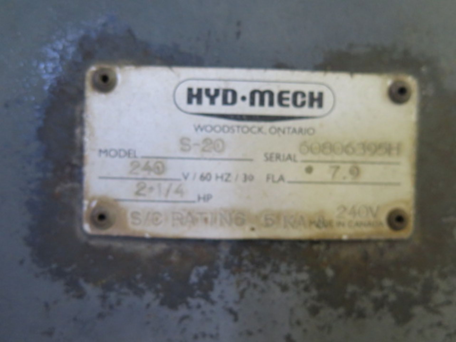 Hyd-Mech S-20 Series II 12” Horizontal Miter Band Saw s/n 60806395H w/ Hyd-Mech Controls, - Image 7 of 7