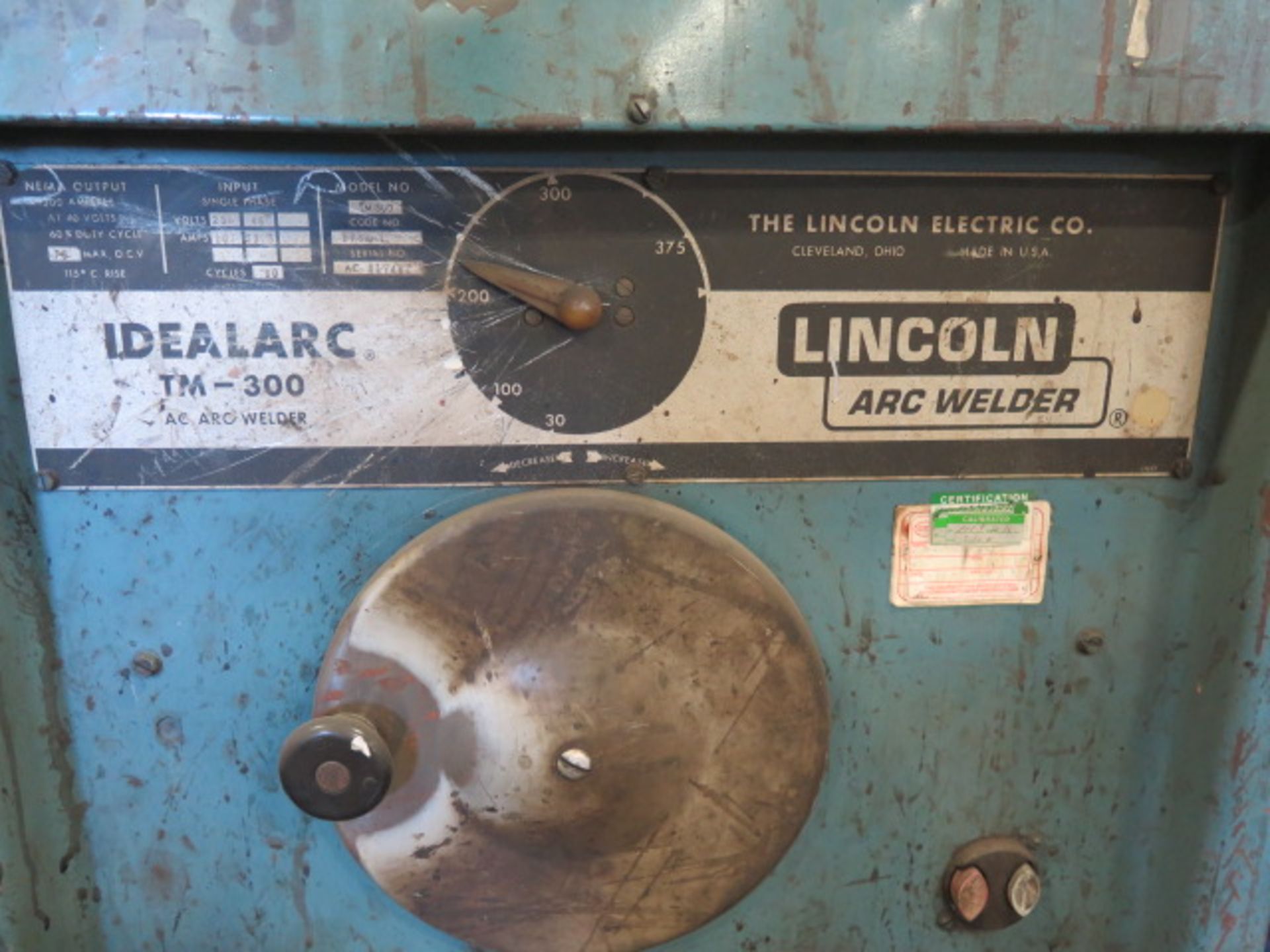 Lincoln Idealarc TM-300 AC Arc Welding Power Source s/n AC-317467 - Image 3 of 4