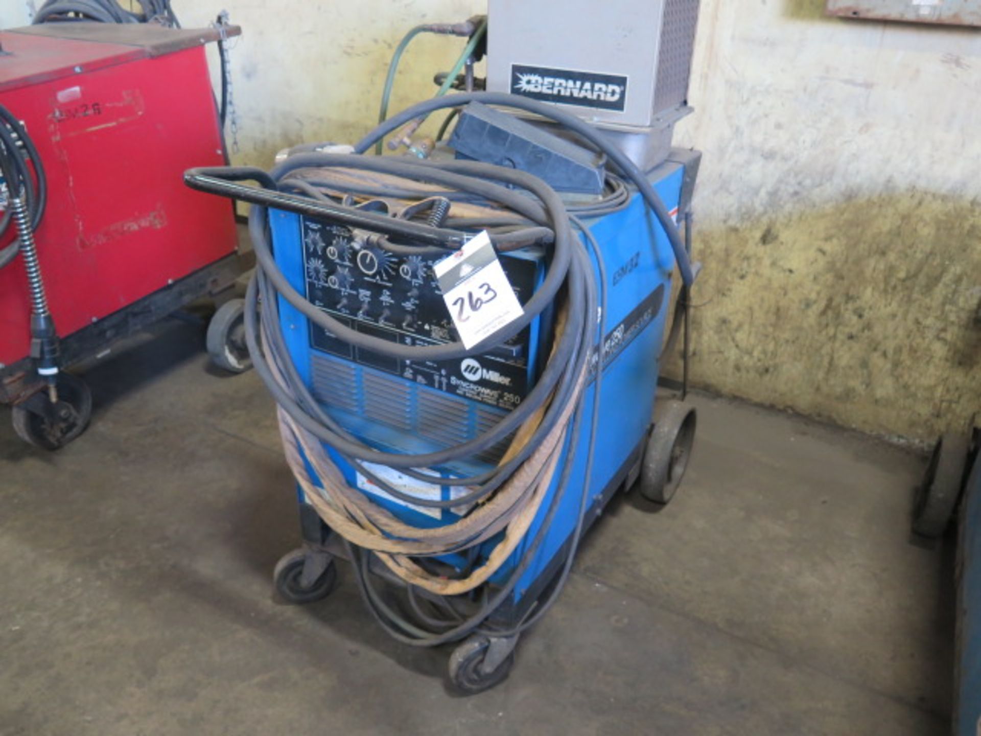 Miller Syncrowave 250 CC-AC/DC Arc Welding Power Source s/n KF848637 w/ Bernard Cooler