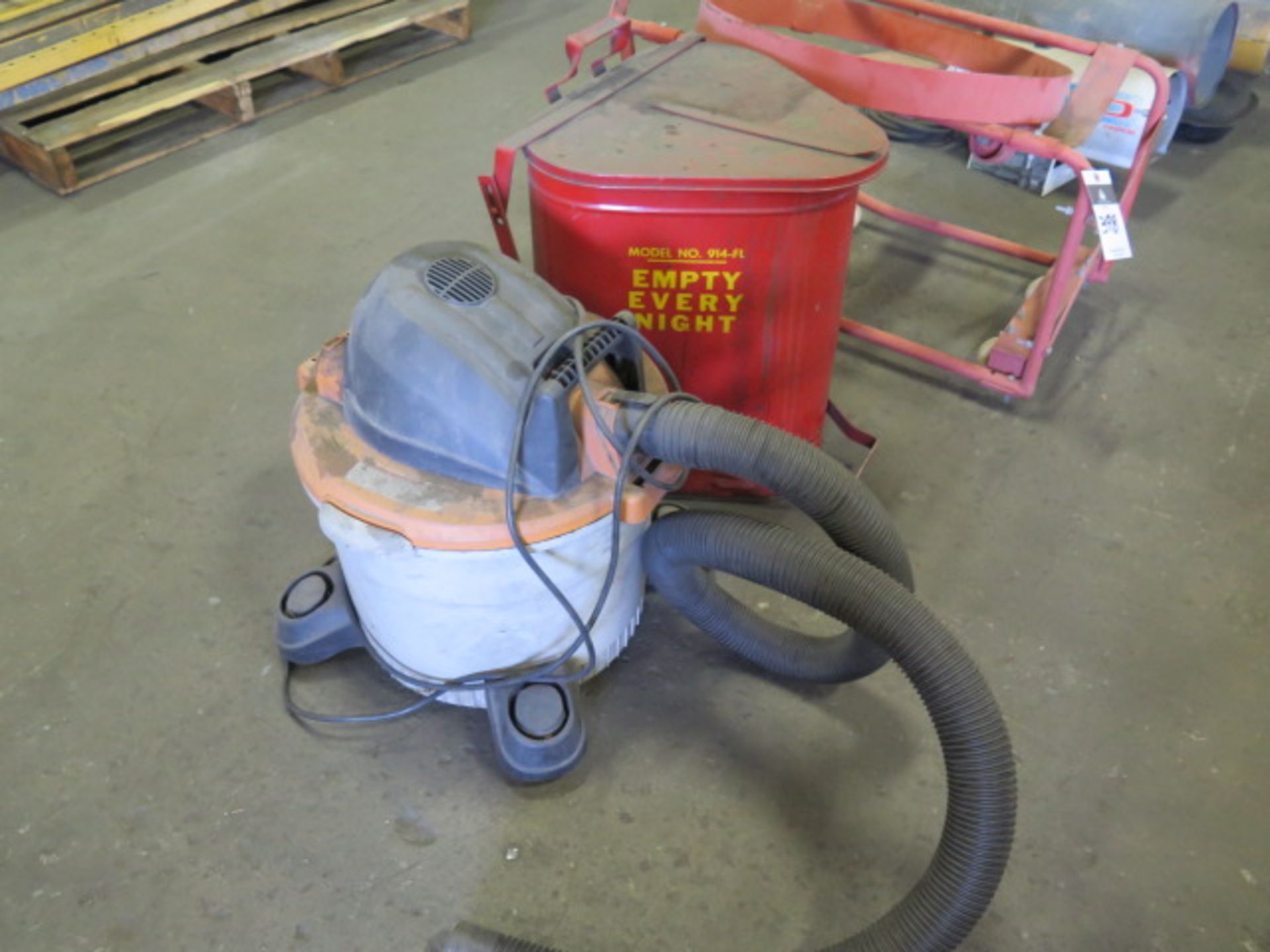 Barrel Carts, Shop Vac and Safety Rag Can - Image 2 of 2