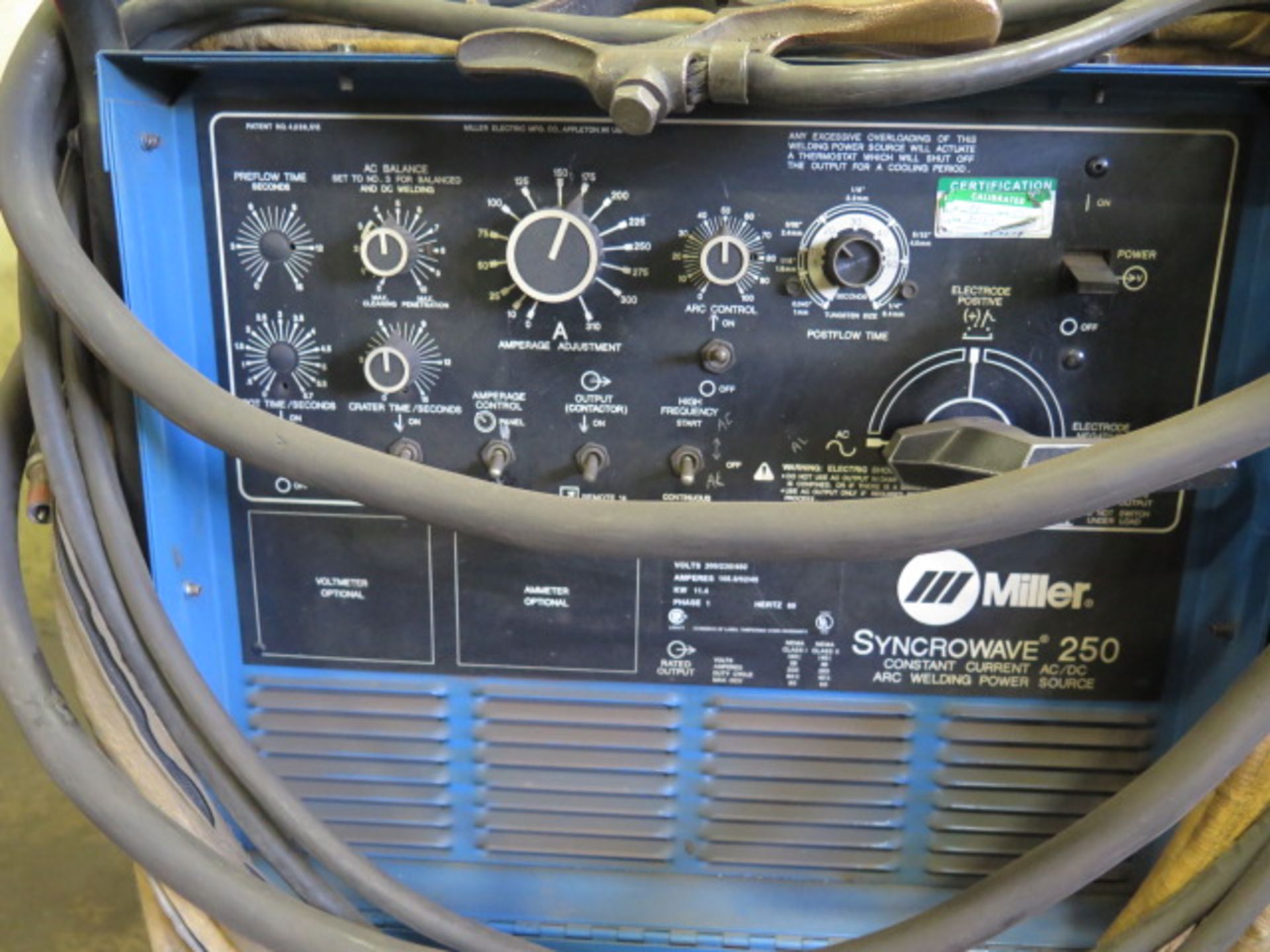 Miller Syncrowave 250 CC-AC/DC Arc Welding Power Source s/n KF848637 w/ Bernard Cooler - Image 4 of 4