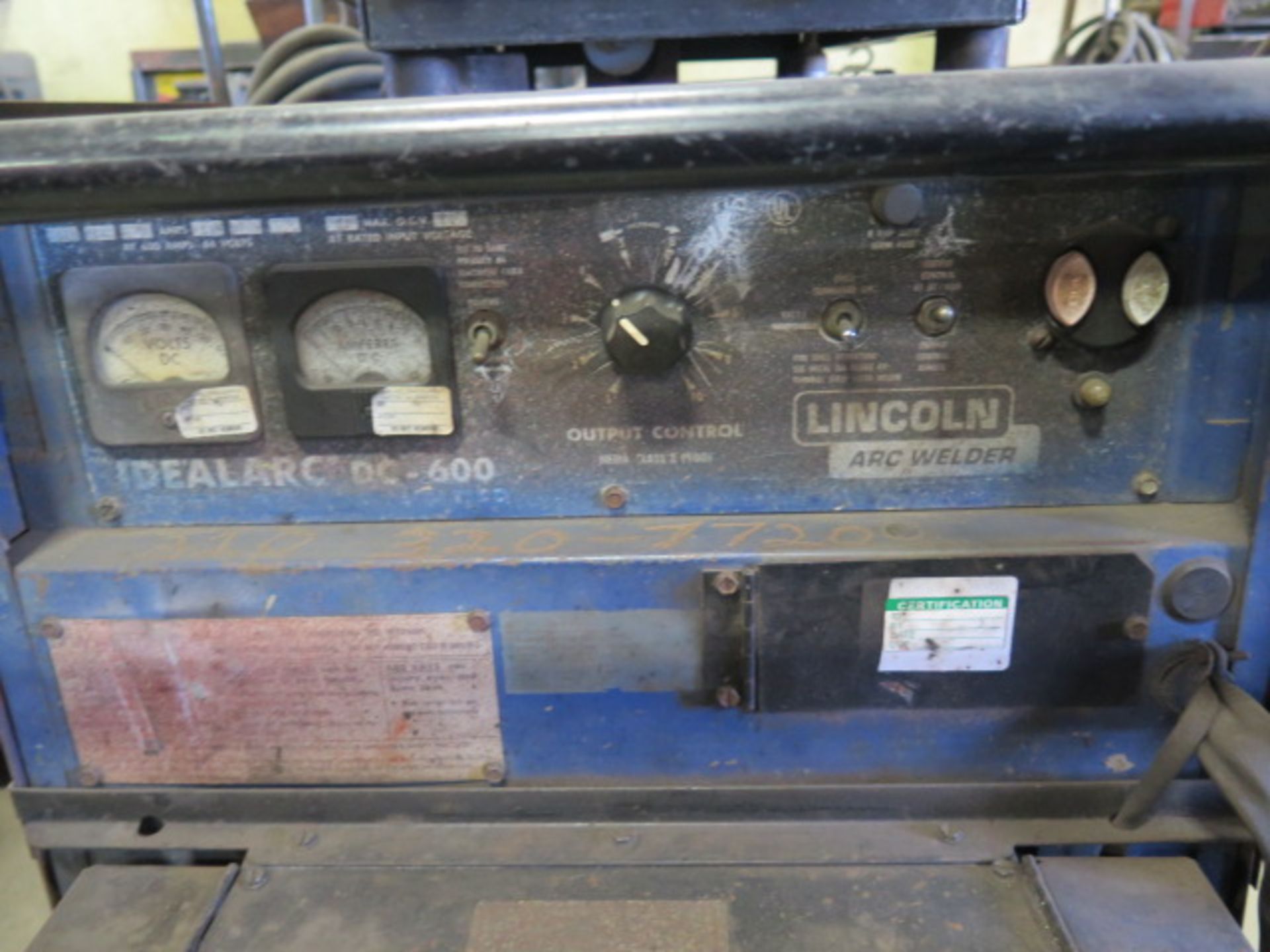 Lincoln Idealarc DC-600 DC Arc Welding Power Source s/n AC-606573 w/ Lincoln Multi-Process Switch, - Image 8 of 8