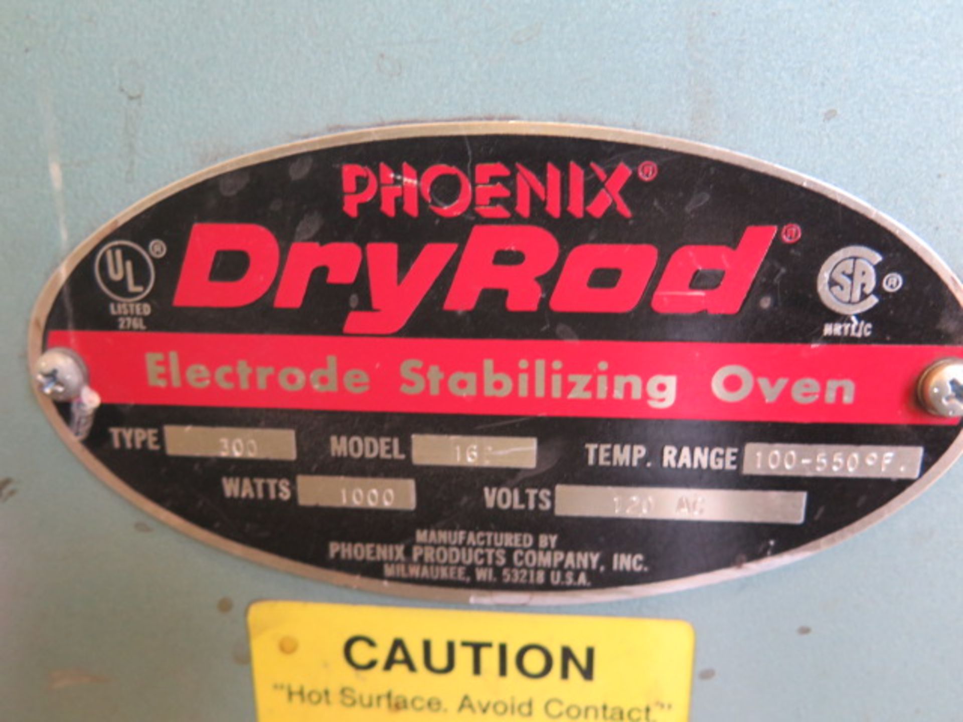 Phoenix Dry-Rod mdl. 16C Electrode Stabilization Oven w/ Cart - Image 3 of 3