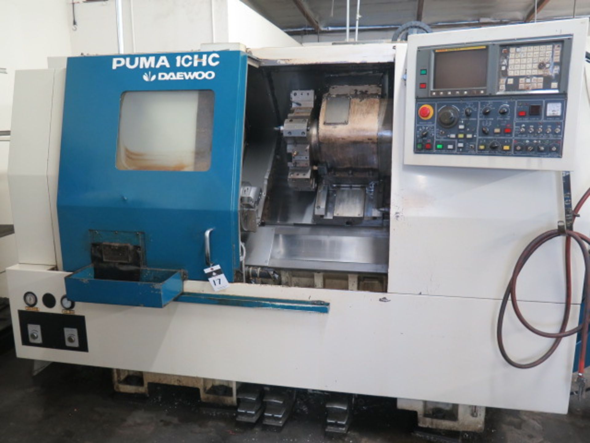 1995 Daewoo PUMA 10HC CNC turning Center s/n PH100342 w/ Fanuc Controls, Tool Presetter, 10- - Image 3 of 16