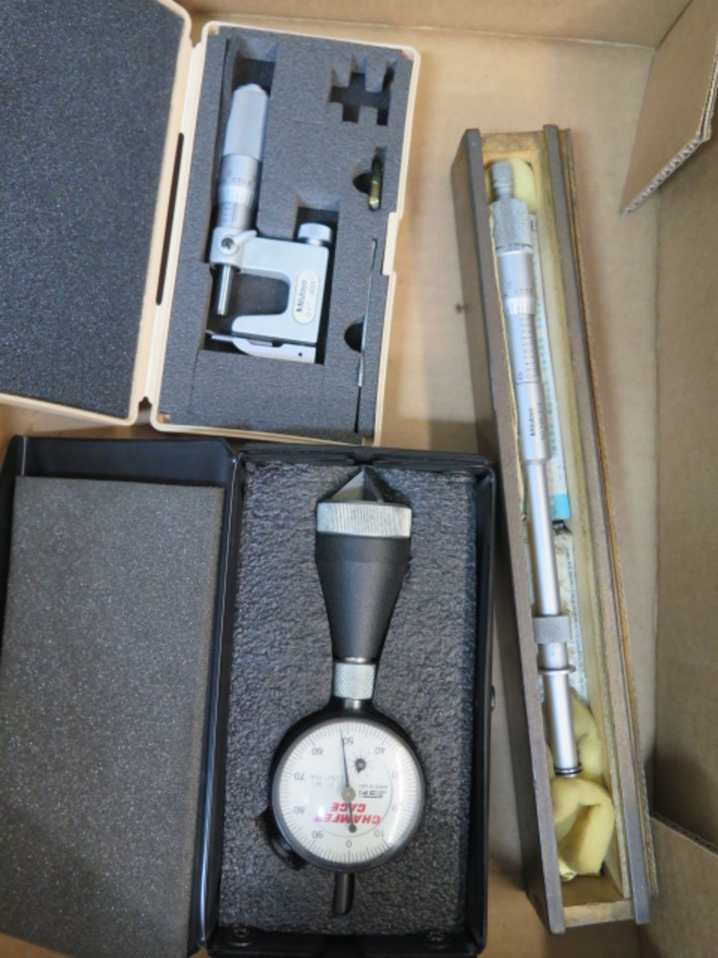 SPI Dial Chamfer Gage, Mitutoyo 0-1" Anvil Mic and Mitutoyo 0-1" Step Mic - Image 2 of 2