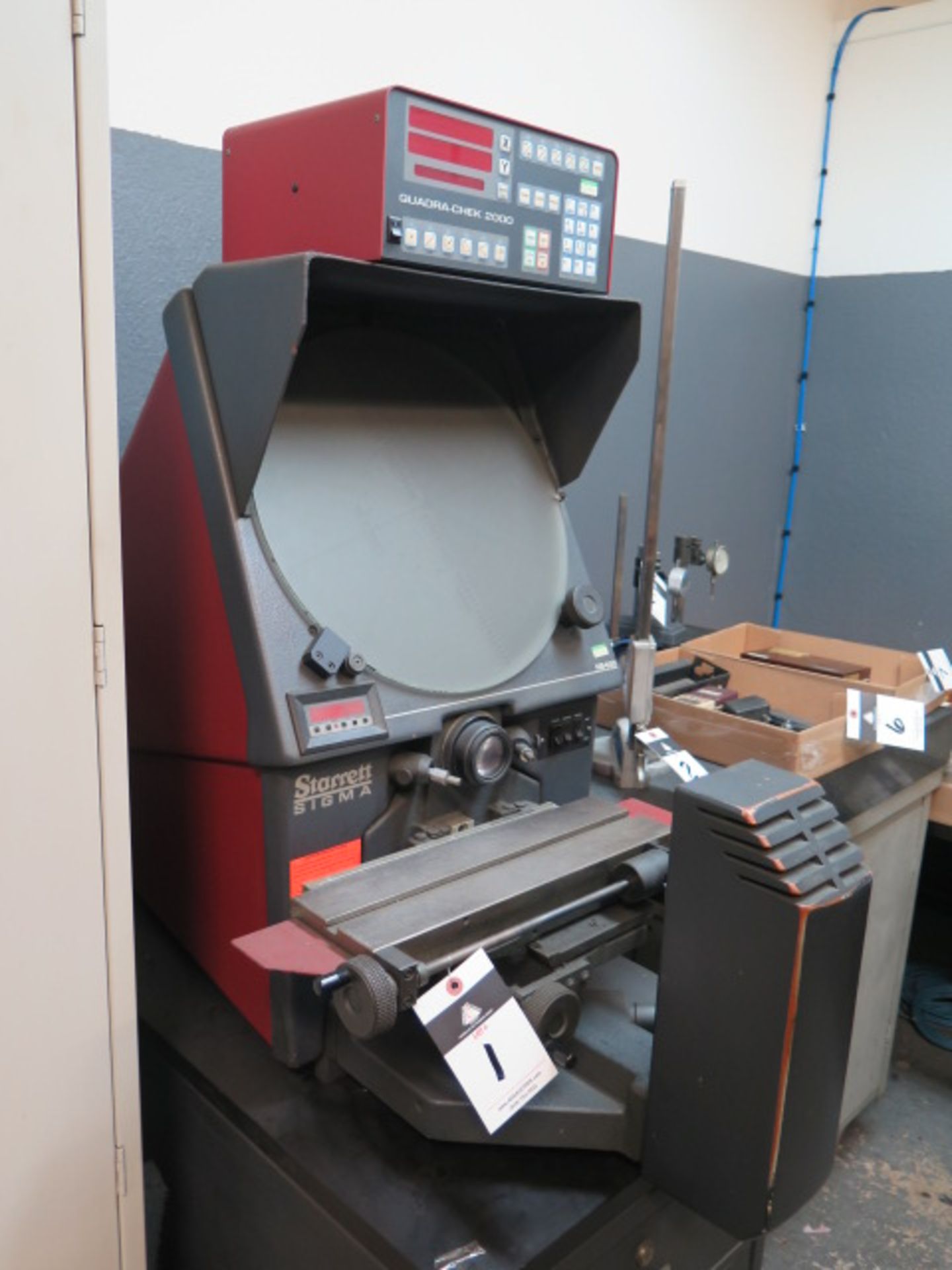 Starrett Sigma HE400 16” Optical Comparator s/n 2611 w/ Quadra-Chek 2000 Programmable DRO, Digital - Image 6 of 10