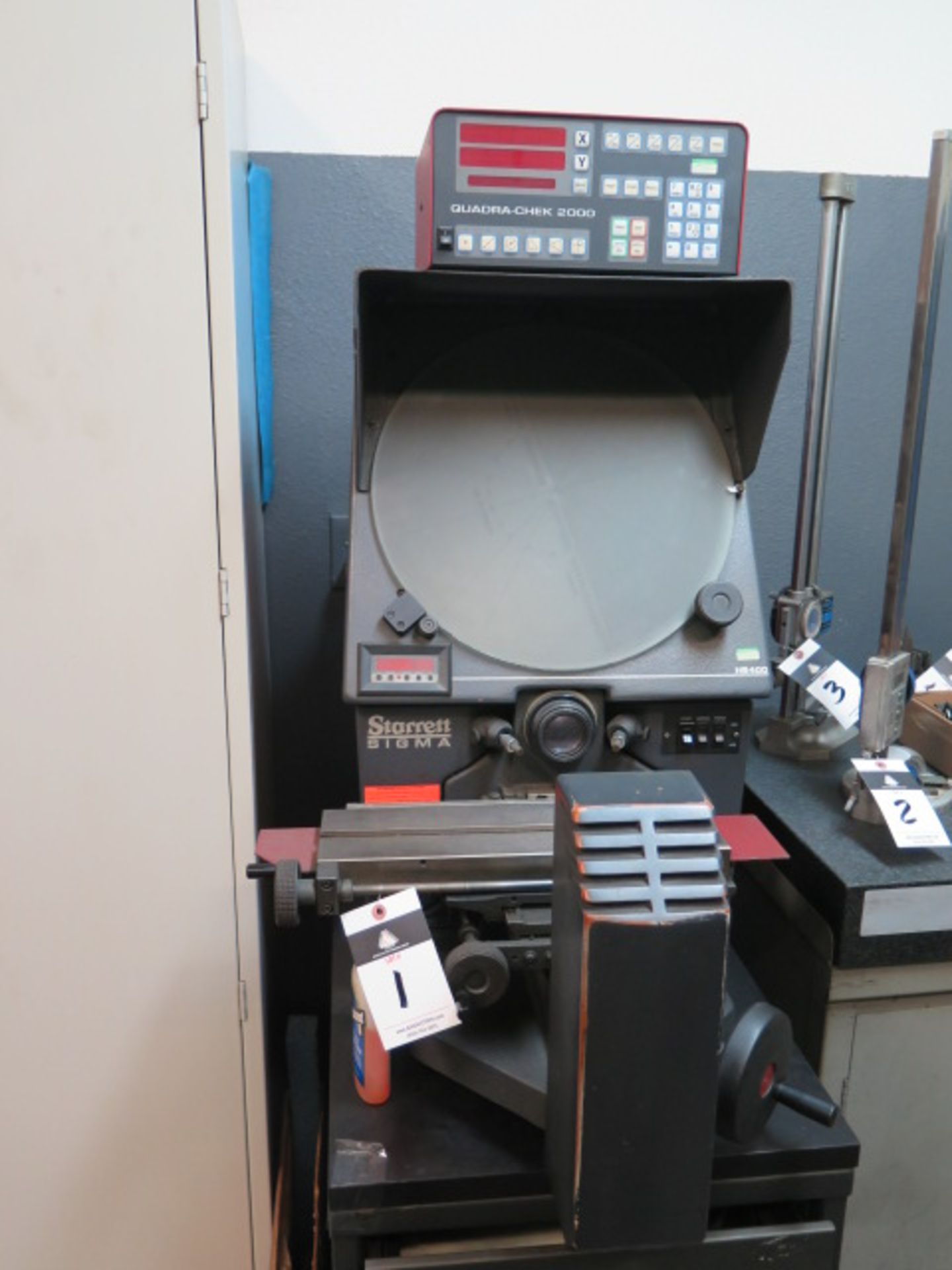 Starrett Sigma HE400 16” Optical Comparator s/n 2611 w/ Quadra-Chek 2000 Programmable DRO, Digital - Image 3 of 10